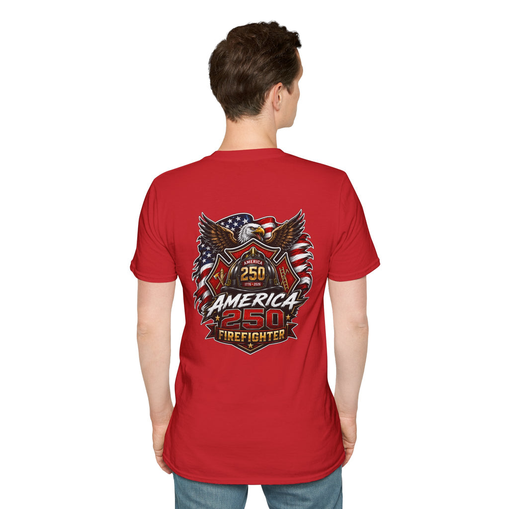 America 250 Firefighter Patriotic Graphic Tee