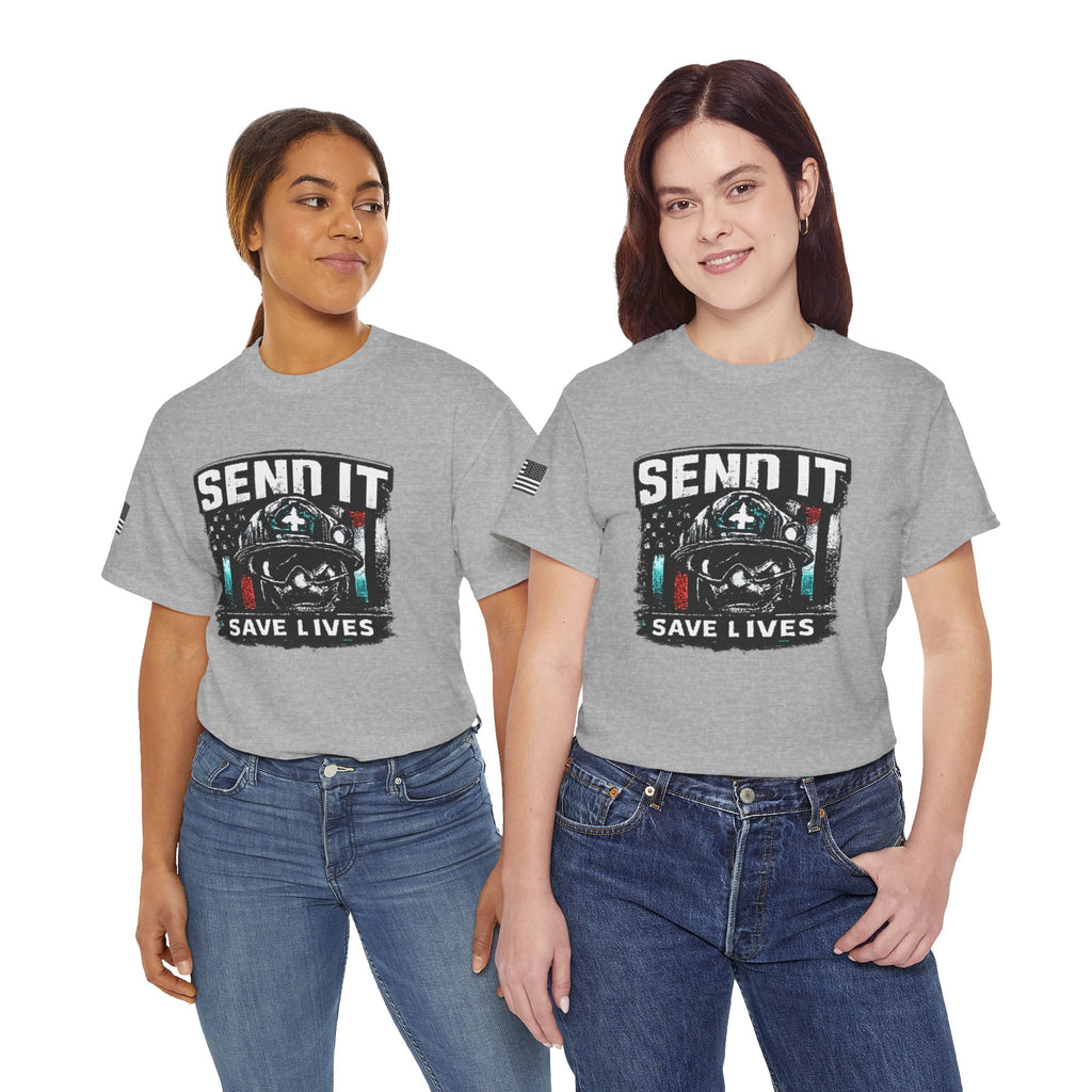 Send It Save Lives T‑Shirt — EMS/Paramedic Rescue Helmet Tee