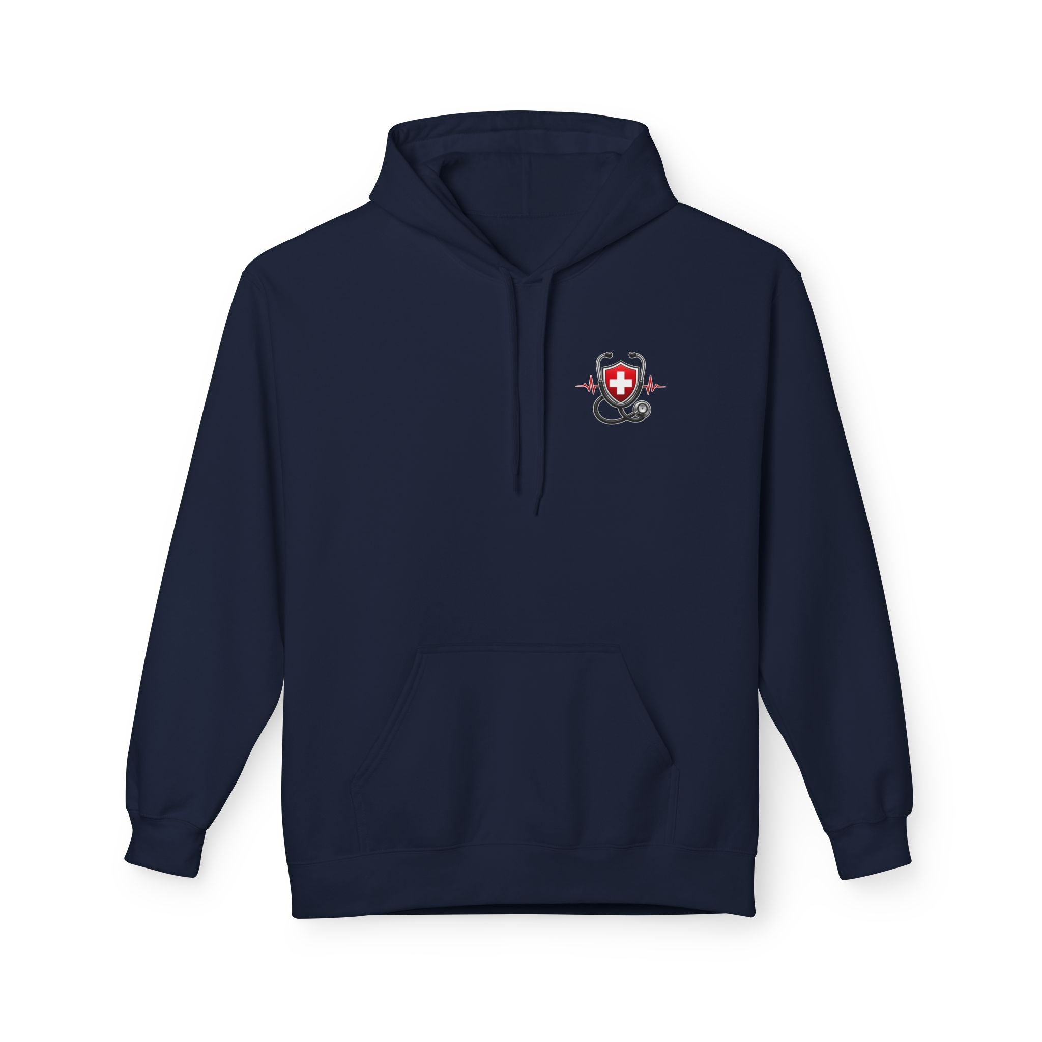 ER Nurse Hoodie - "Present in Chaos, Fueled by Caffeine & Compassion" Medical Staff Pullover