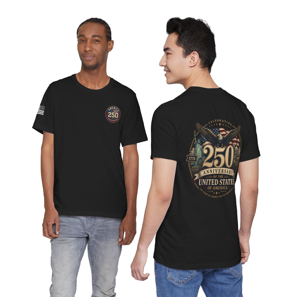 250th Anniversary USA T‑Shirt — American Eagle & Flag Commemorative Tee