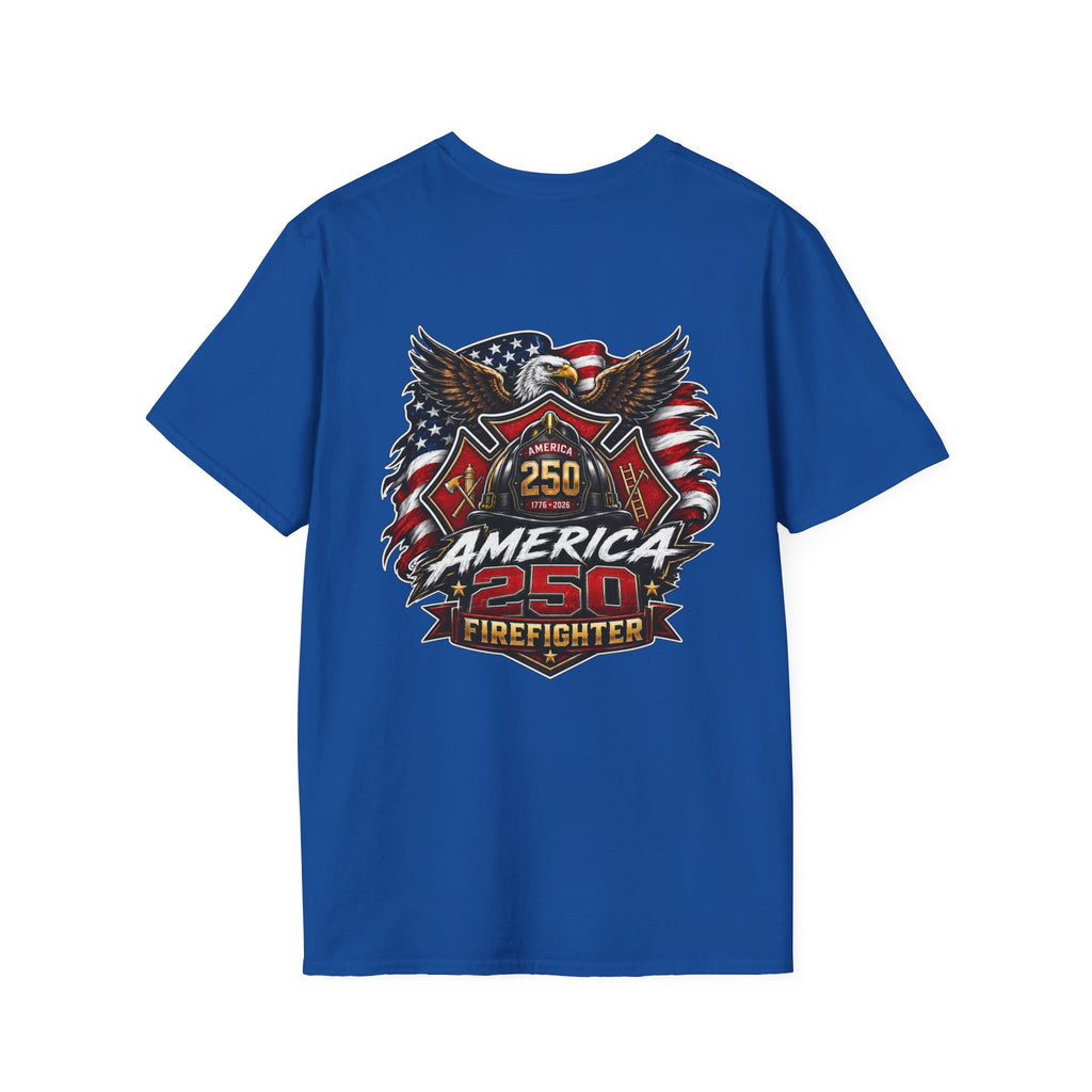 America 250 Firefighter Patriotic Graphic Tee