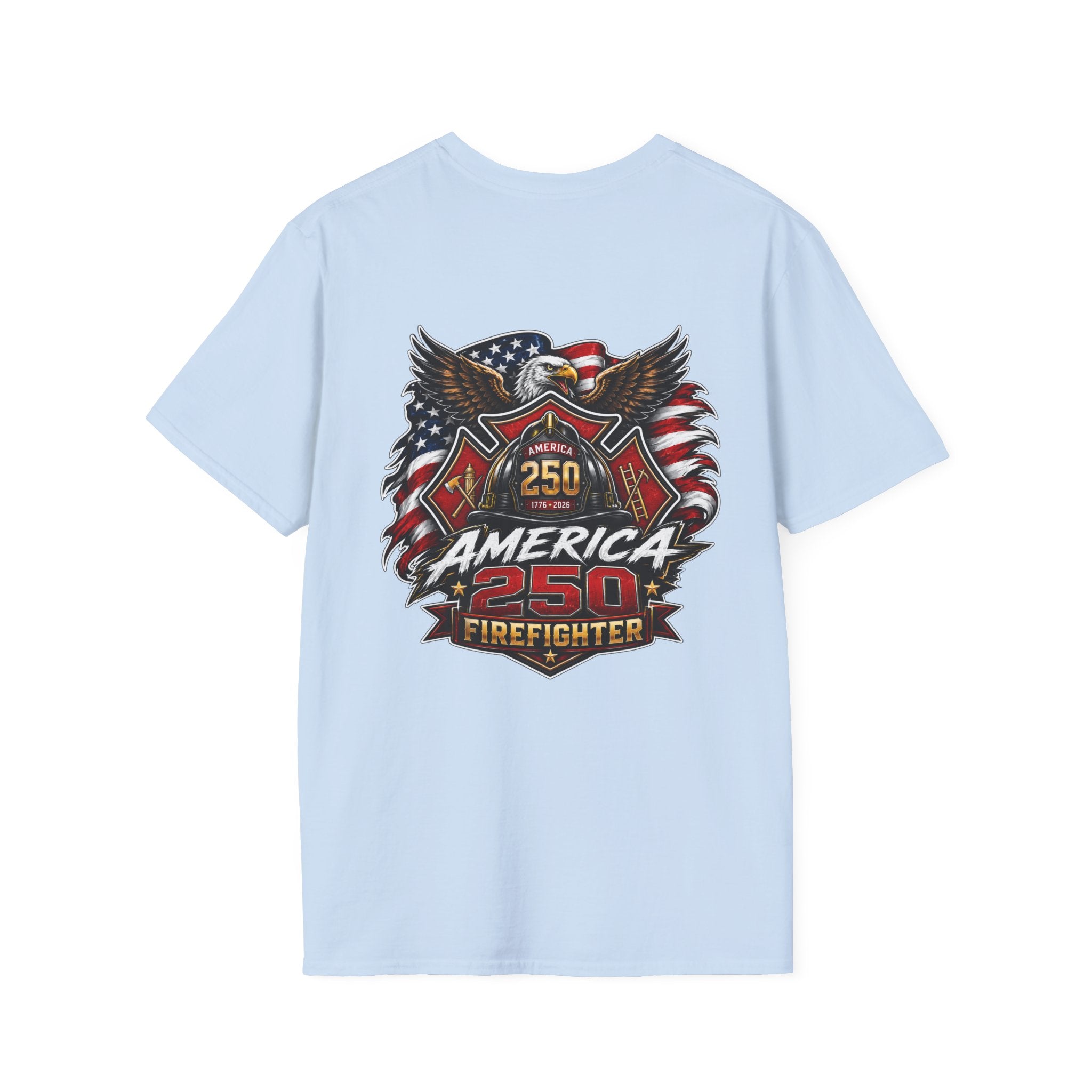 America 250 Firefighter Patriotic Graphic Tee