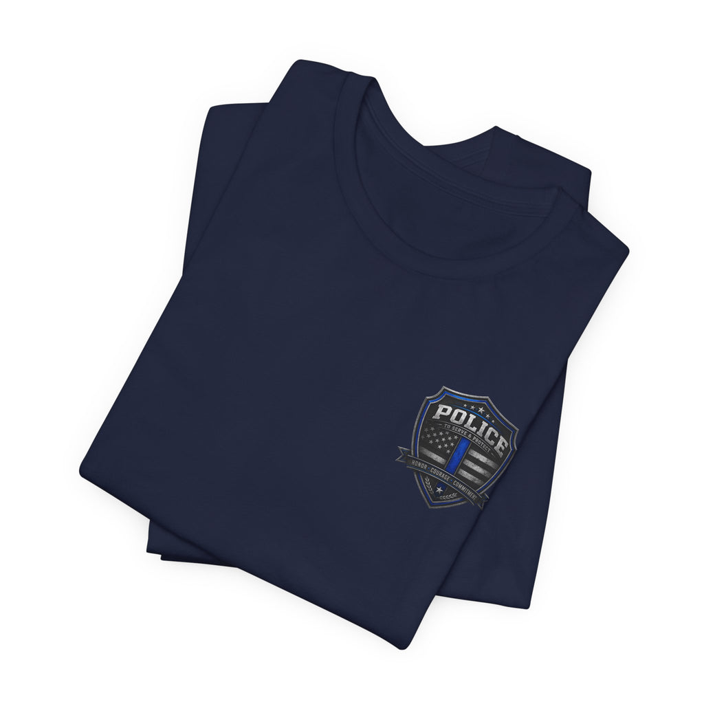 Serve With Honor Police T‑Shirt — Tactical Response Badge Tee