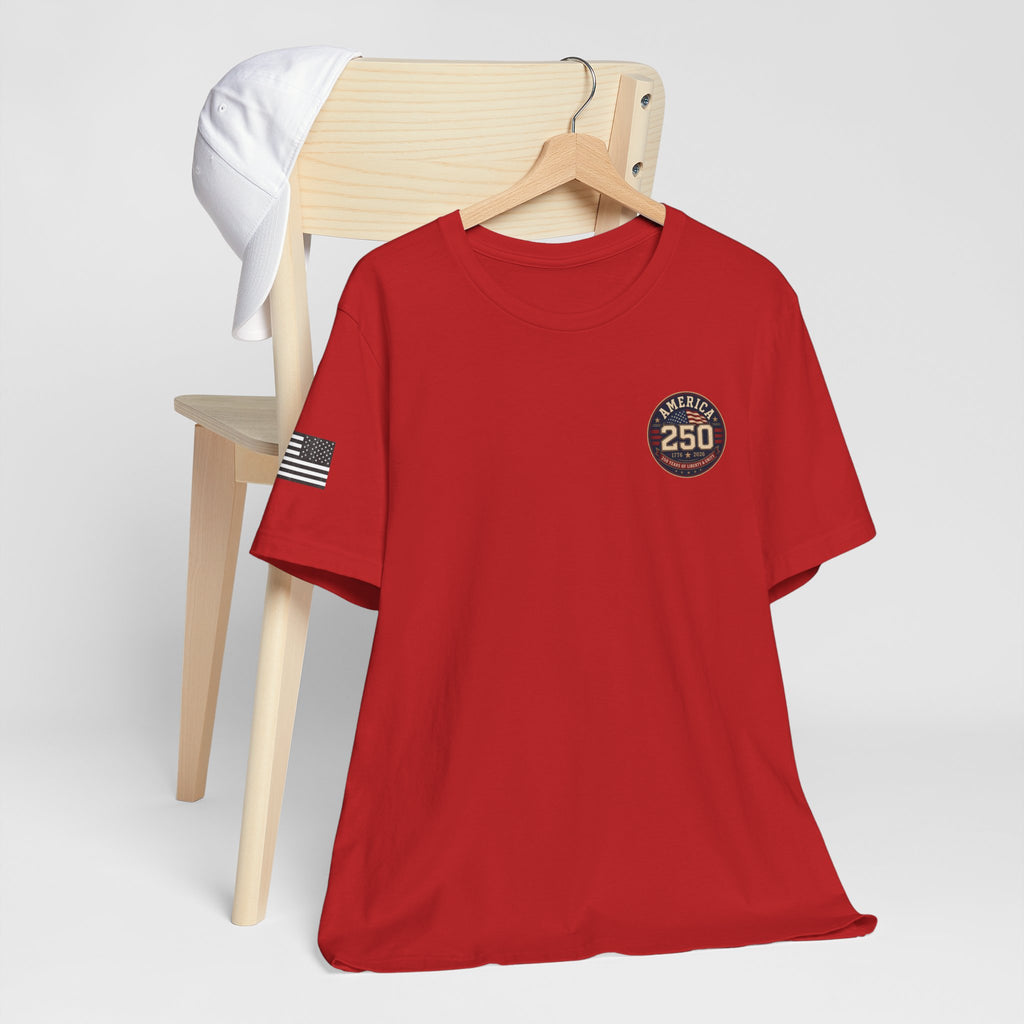 250th Anniversary USA T‑Shirt — American Eagle & Flag Commemorative Tee