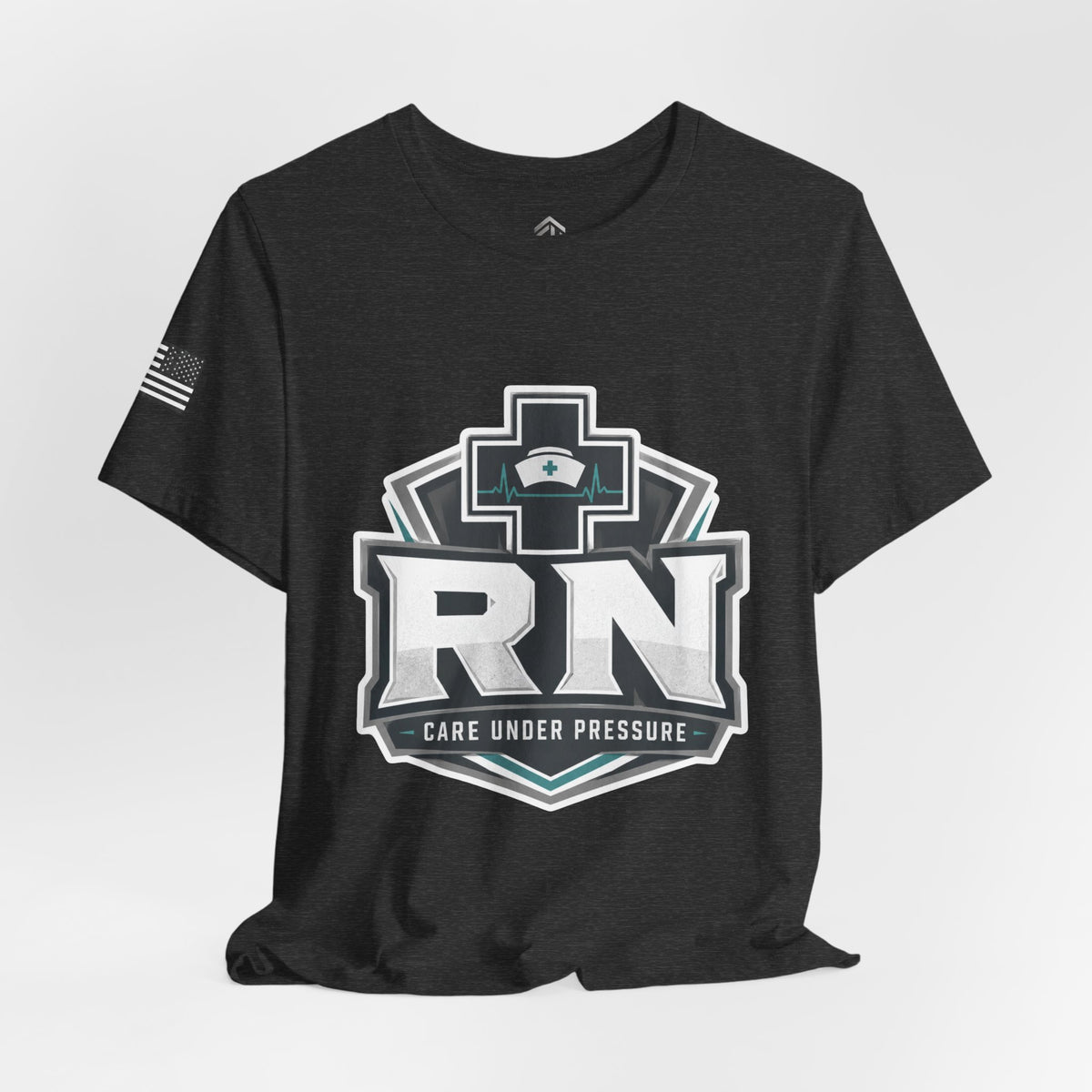 RN Nurse Logo T‑Shirt — Care Under Pressure Crew Tee