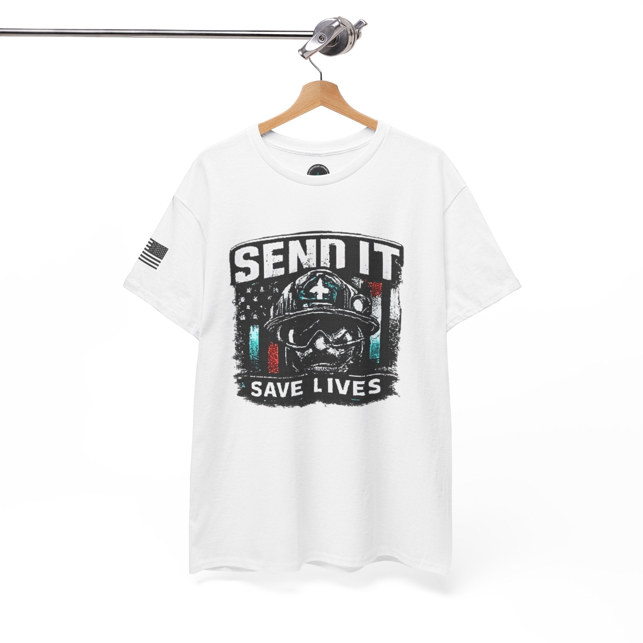 Send It Save Lives T‑Shirt — EMS/Paramedic Rescue Helmet Tee