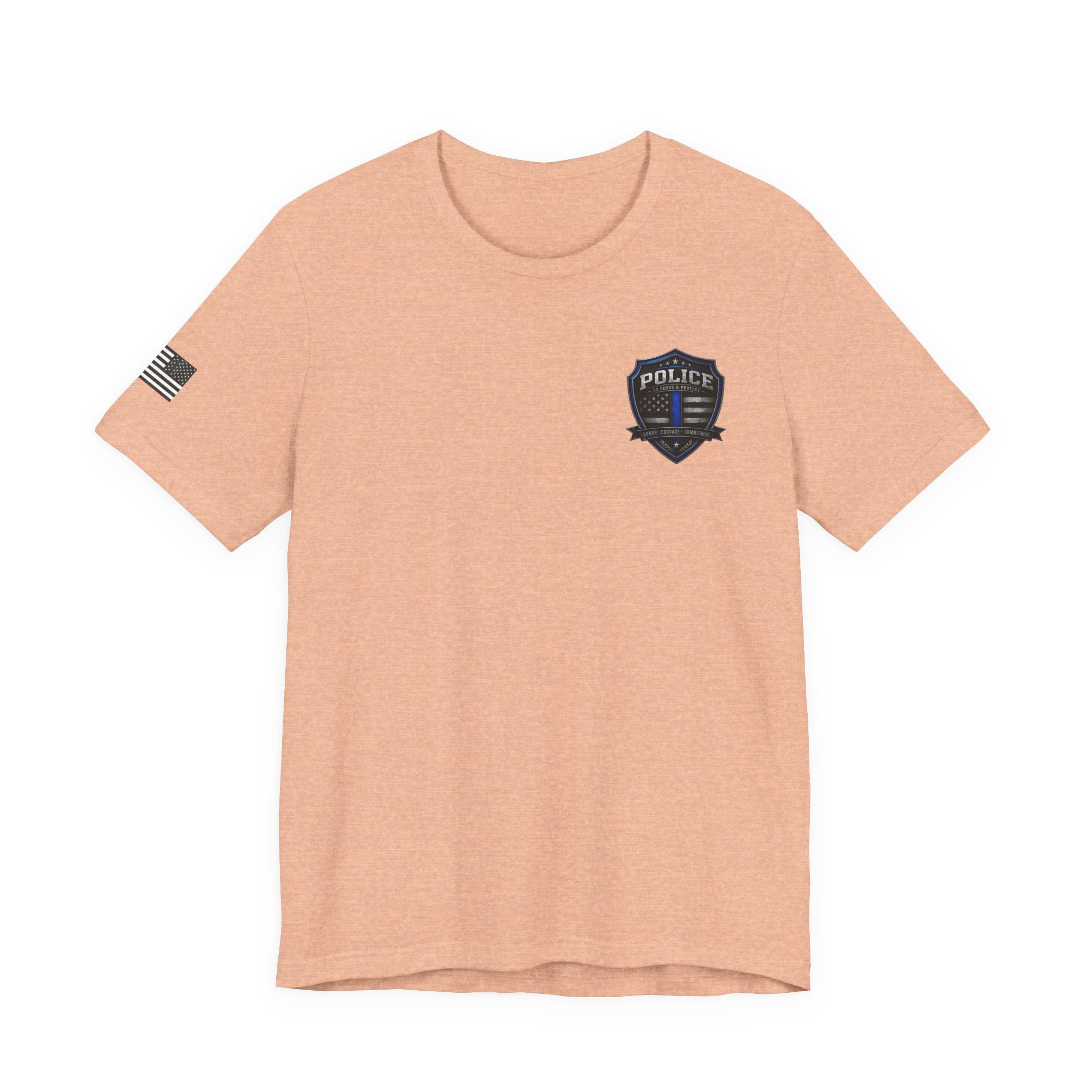 Serve With Honor Police T‑Shirt — Tactical Response Badge Tee
