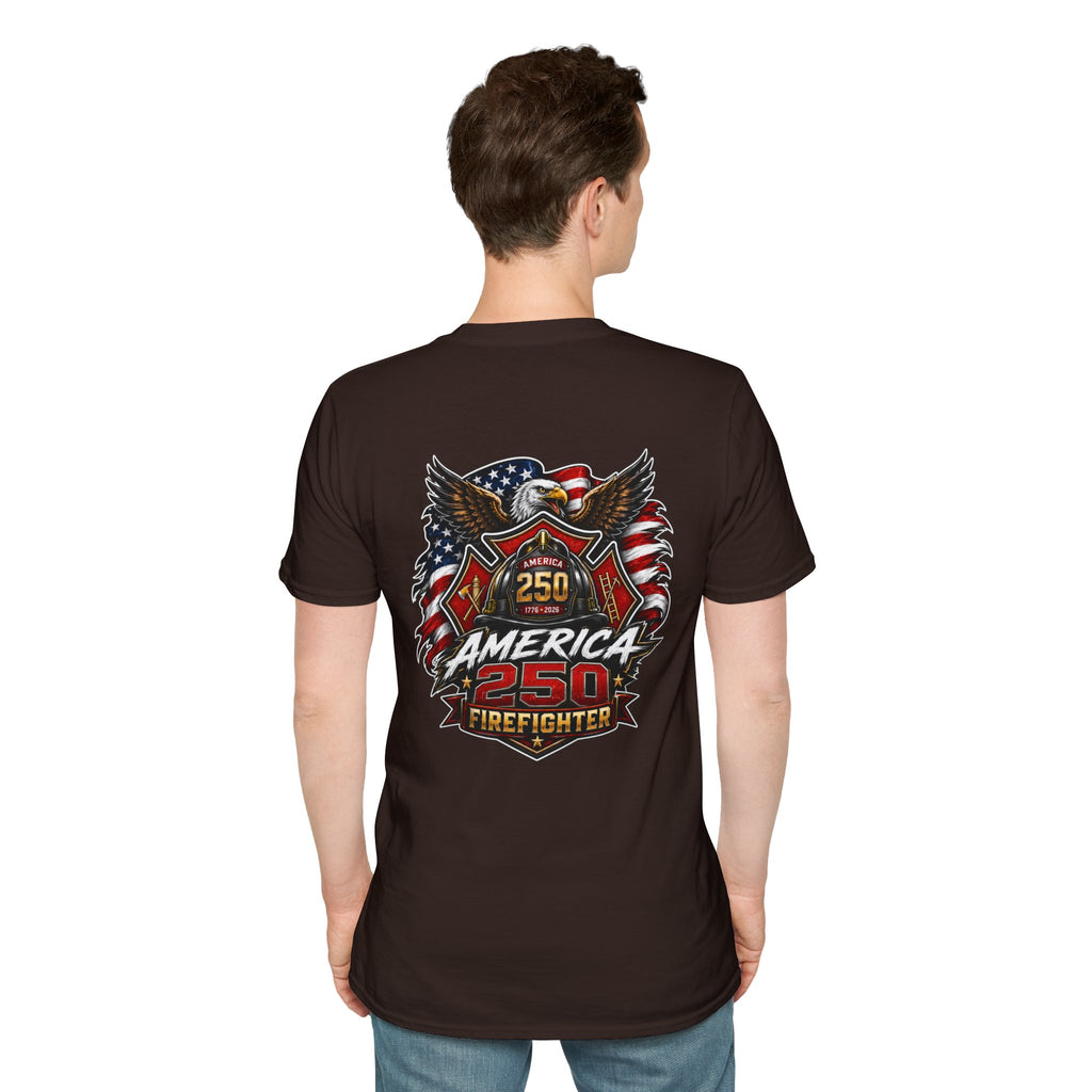 America 250 Firefighter Patriotic Graphic Tee