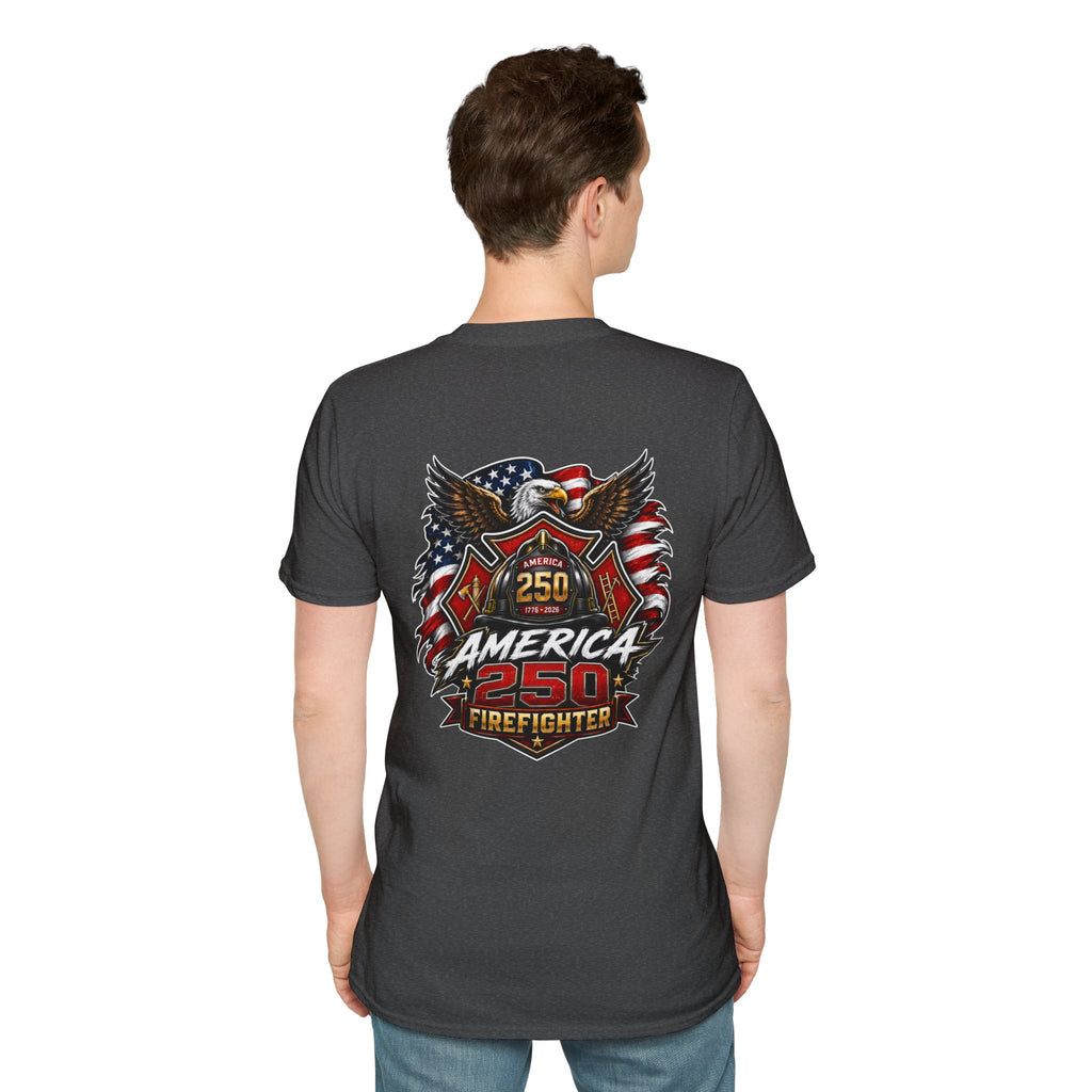America 250 Firefighter Patriotic Graphic Tee