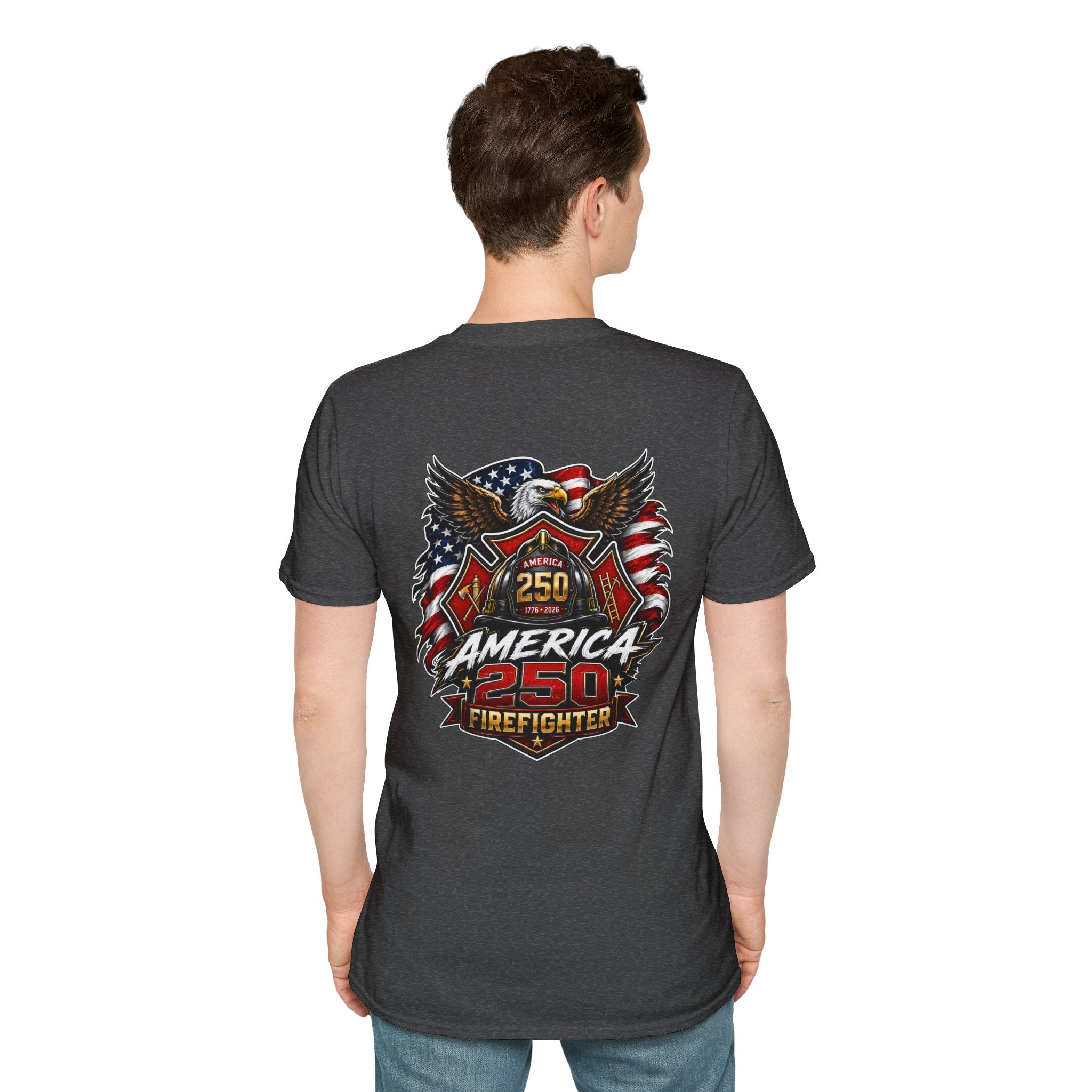 America 250 Firefighter Patriotic Graphic Tee