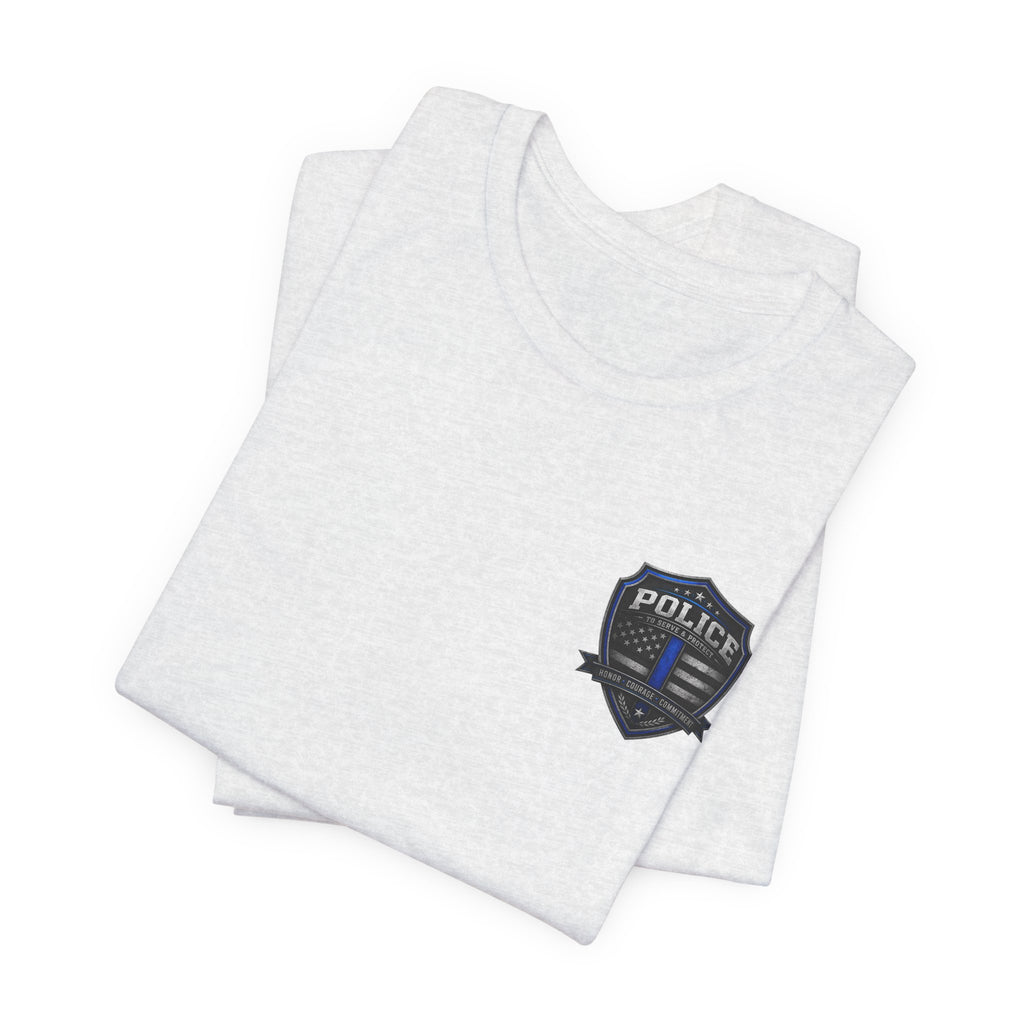 Serve With Honor Police T‑Shirt — Tactical Response Badge Tee