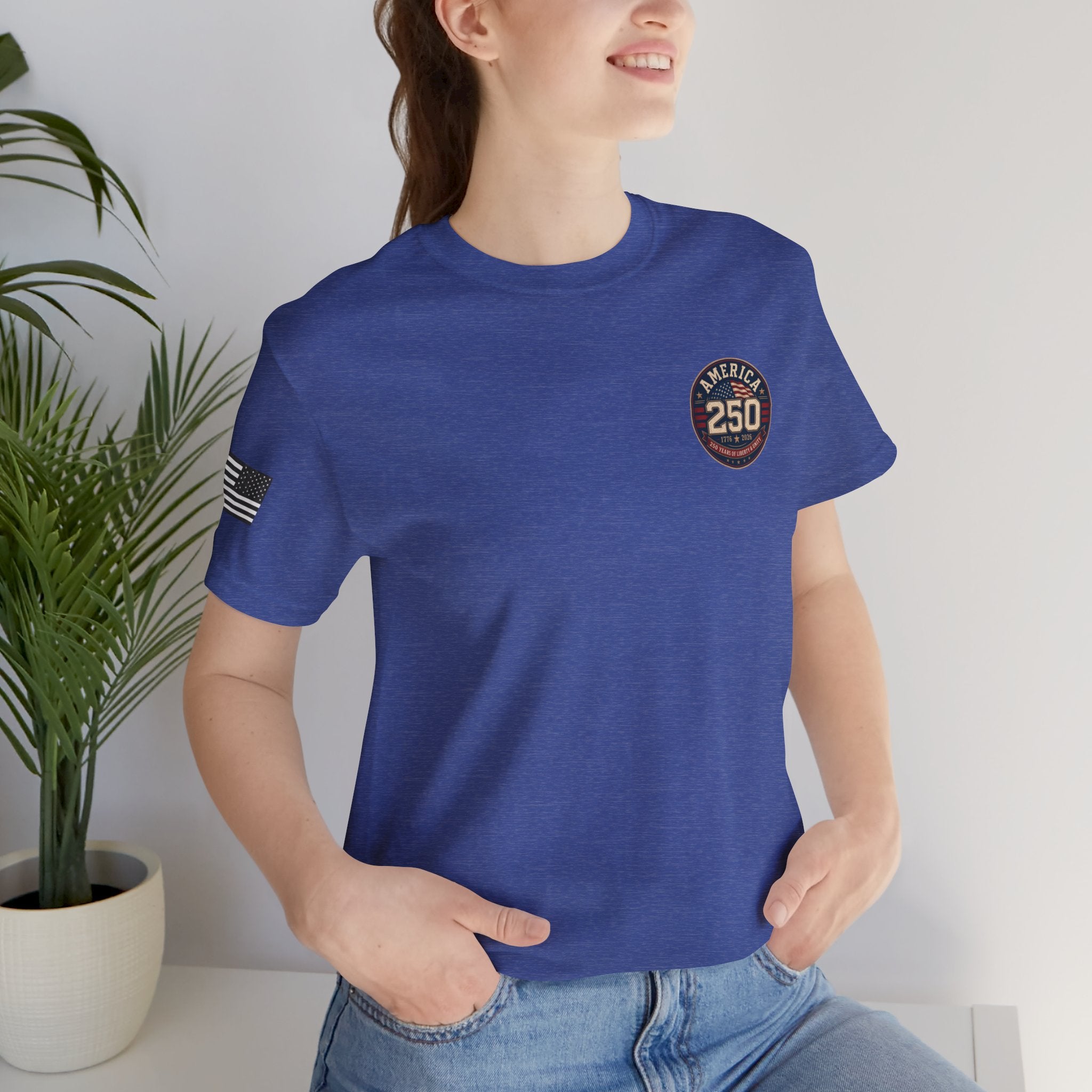 250th Anniversary USA T‑Shirt — American Eagle & Flag Commemorative Tee
