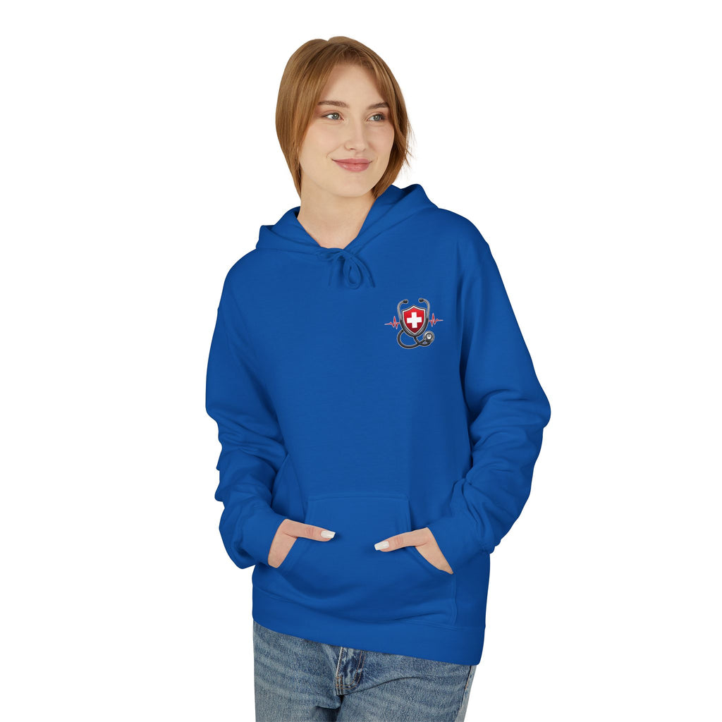 ER Nurse Hoodie - "Present in Chaos, Fueled by Caffeine & Compassion" Medical Staff Pullover