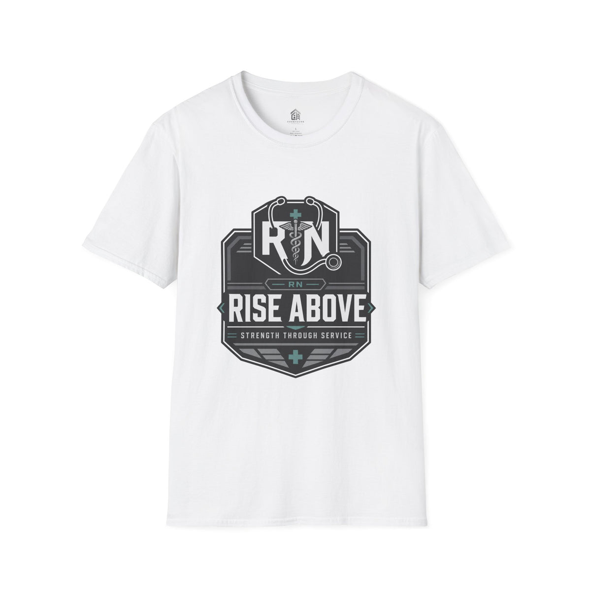 Rise Above RN Stethoscope Tee