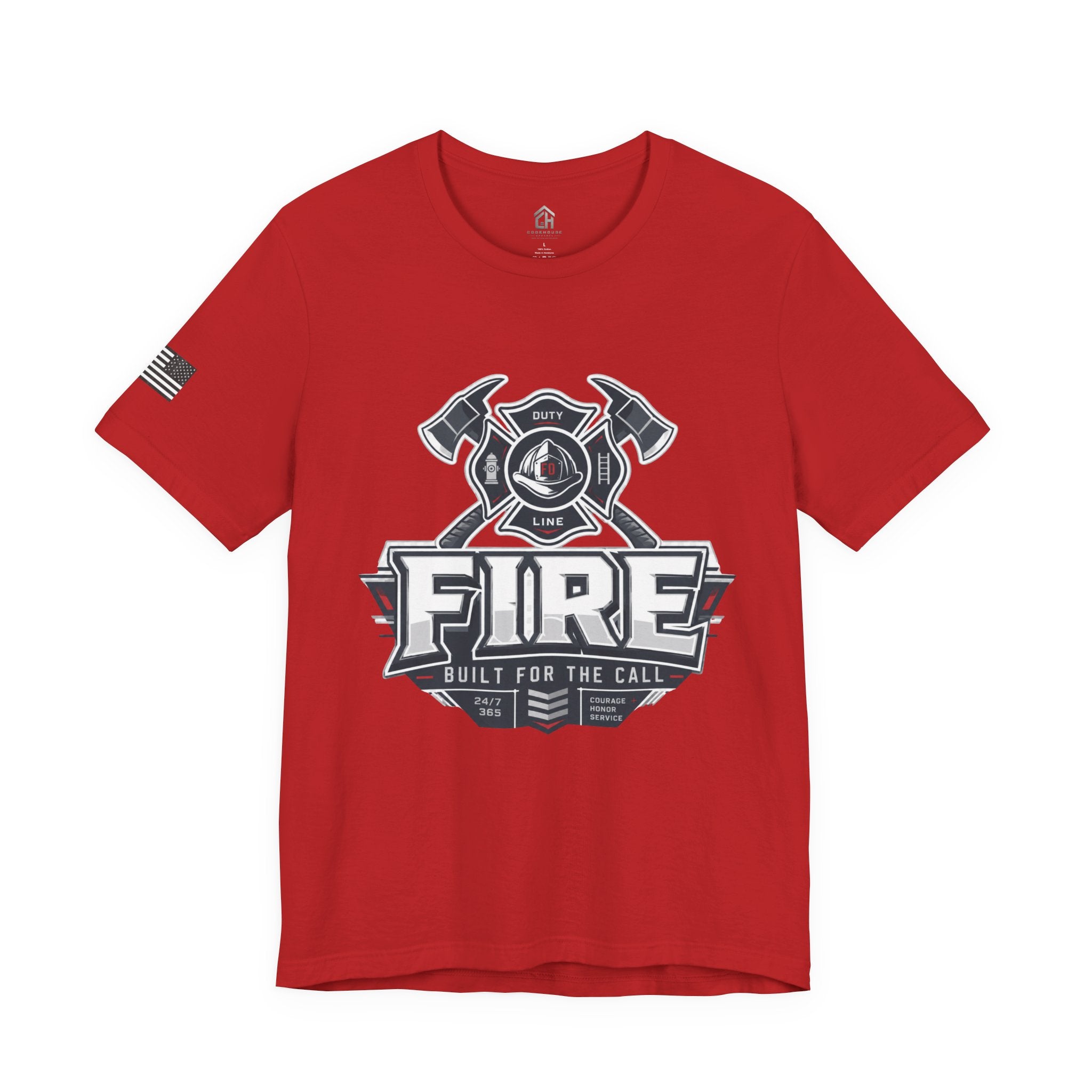 Firefighter T-Shirt — "Fire Built for the Call" Graphic Tee
