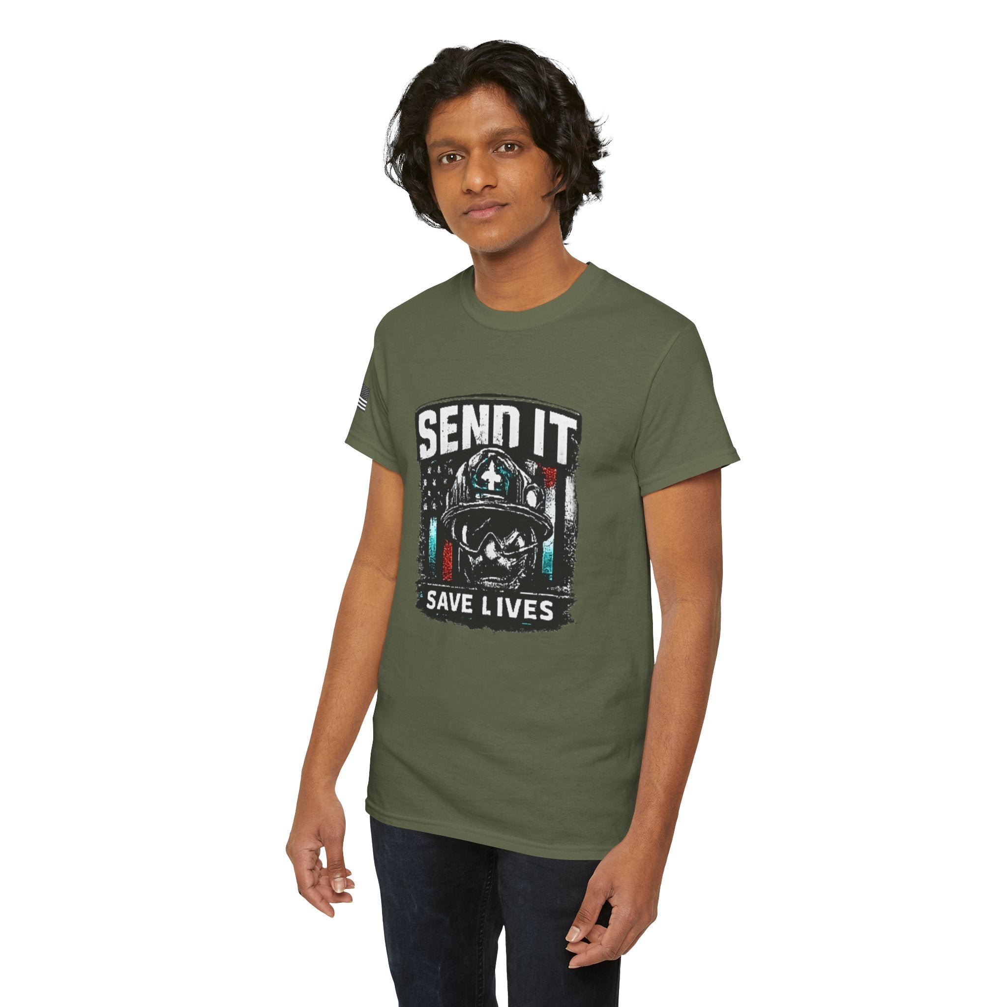 Send It Save Lives T‑Shirt — EMS/Paramedic Rescue Helmet Tee