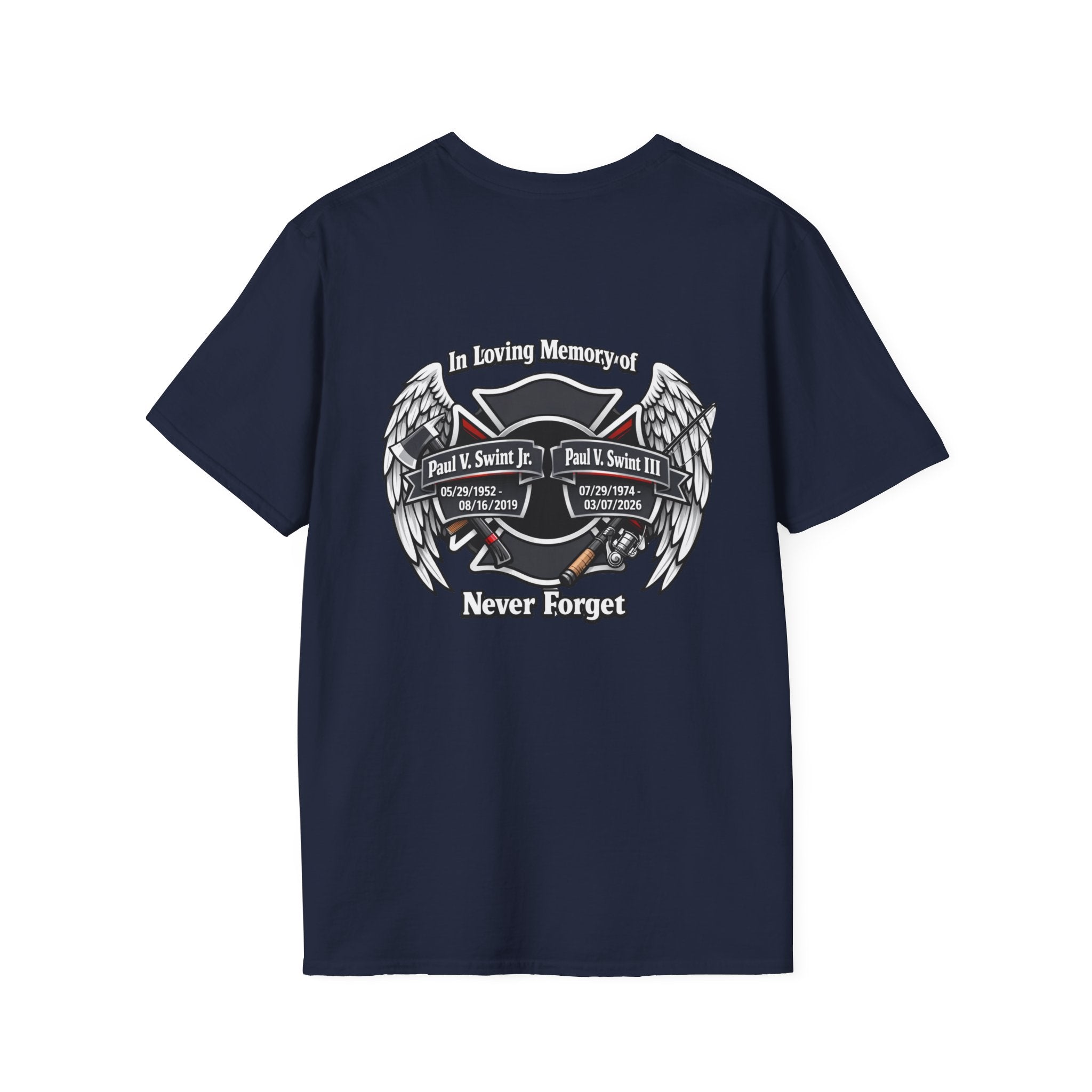 Memorial Wings T-Shirt — 'In Loving Memory / Never Forget' Tribute Tee
