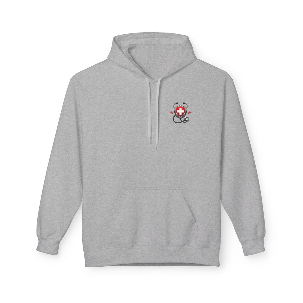 ER Nurse Hoodie - "Present in Chaos, Fueled by Caffeine & Compassion" Medical Staff Pullover