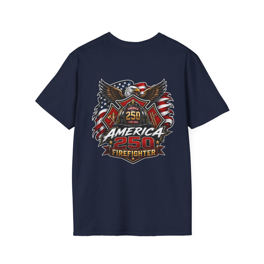 America 250 Firefighter Patriotic Graphic Tee