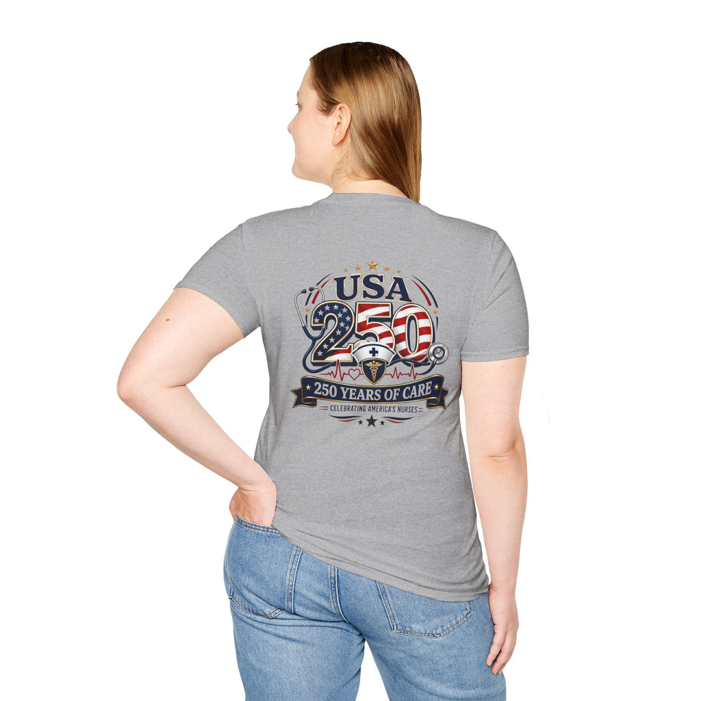 USA 250 Years of Care Nurse Shirt – Patriotic America’s Nurses 250th Anniversary Graphic Tee