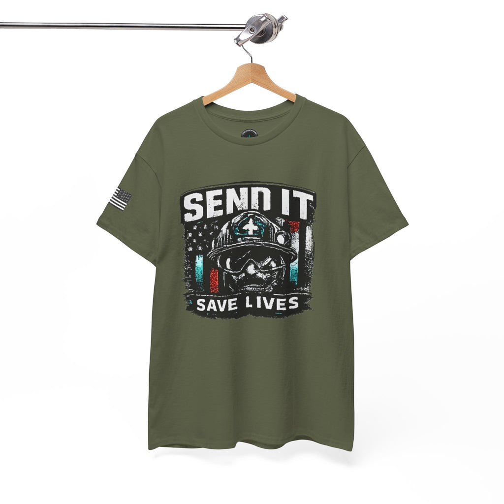 Send It Save Lives T‑Shirt — EMS/Paramedic Rescue Helmet Tee