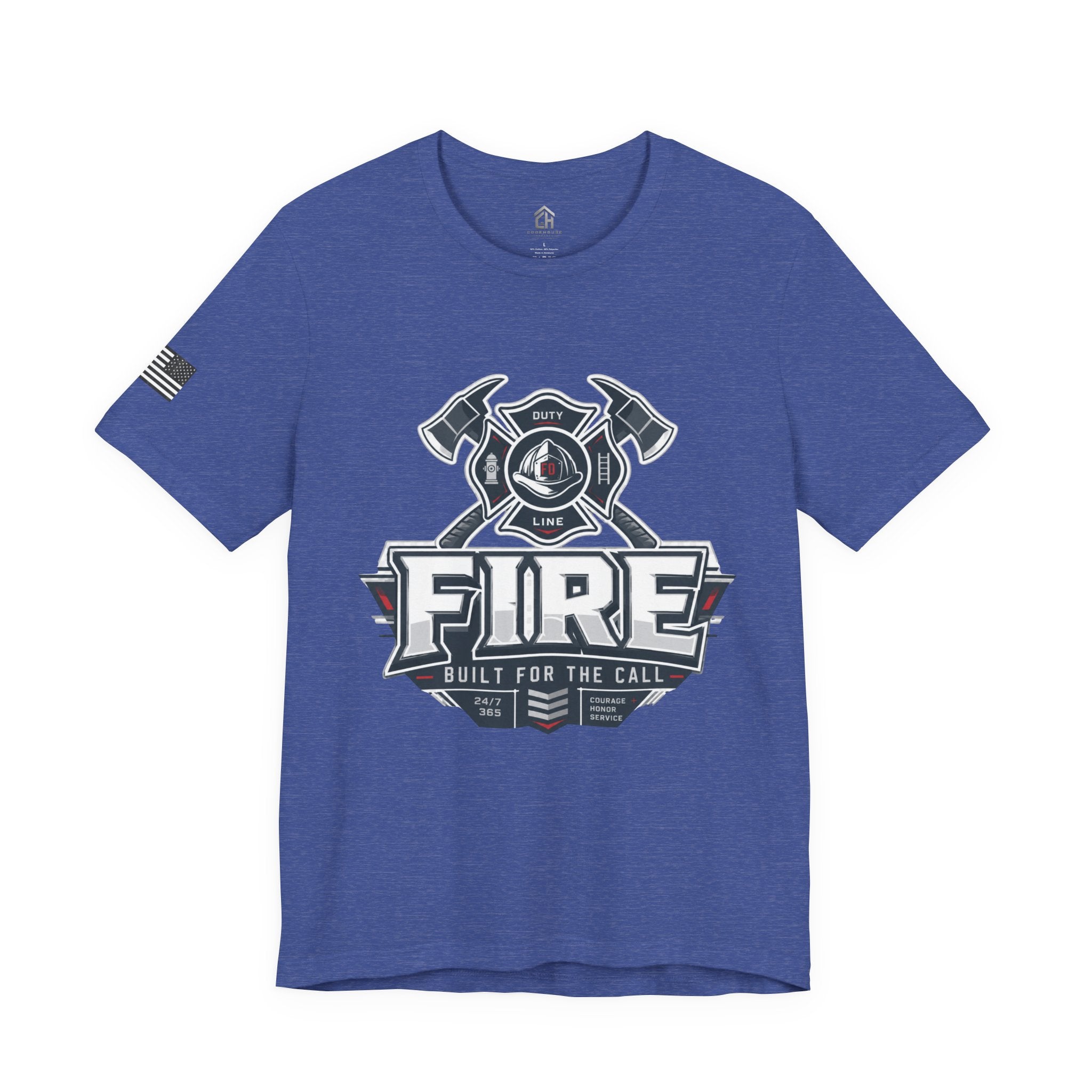Firefighter T-Shirt — "Fire Built for the Call" Graphic Tee