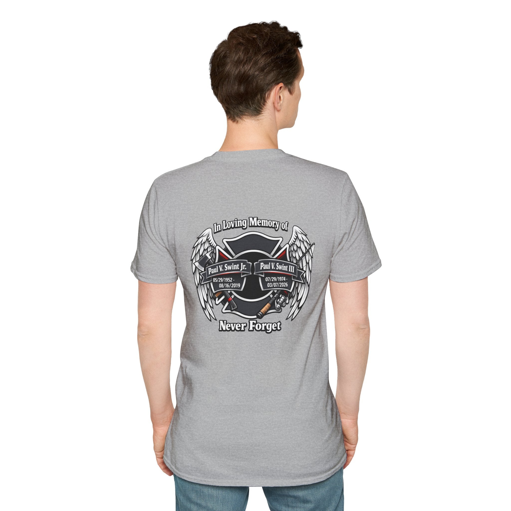 Memorial Wings T-Shirt — 'In Loving Memory / Never Forget' Tribute Tee