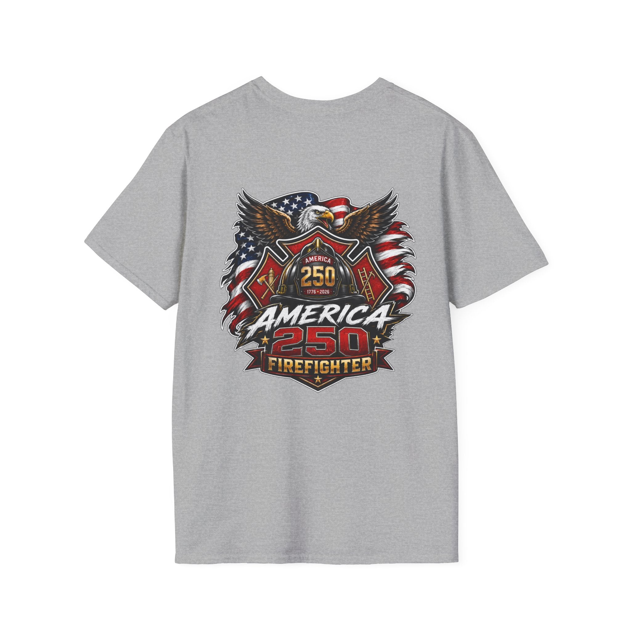 America 250 Firefighter Patriotic Graphic Tee