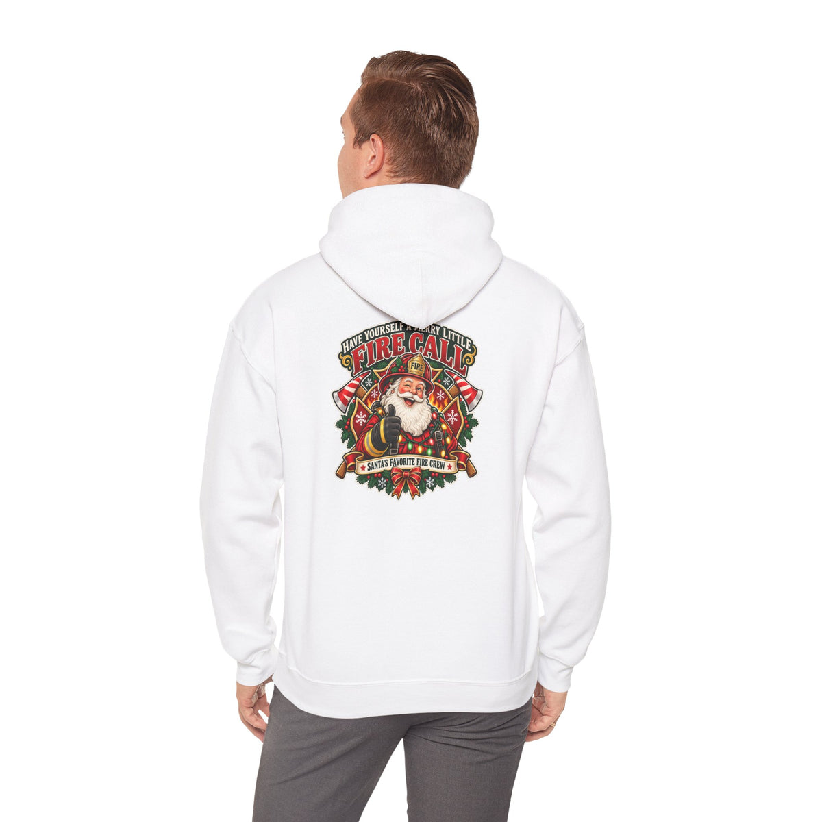 Christmas Firefighter Santa favorite fire crew hoodie