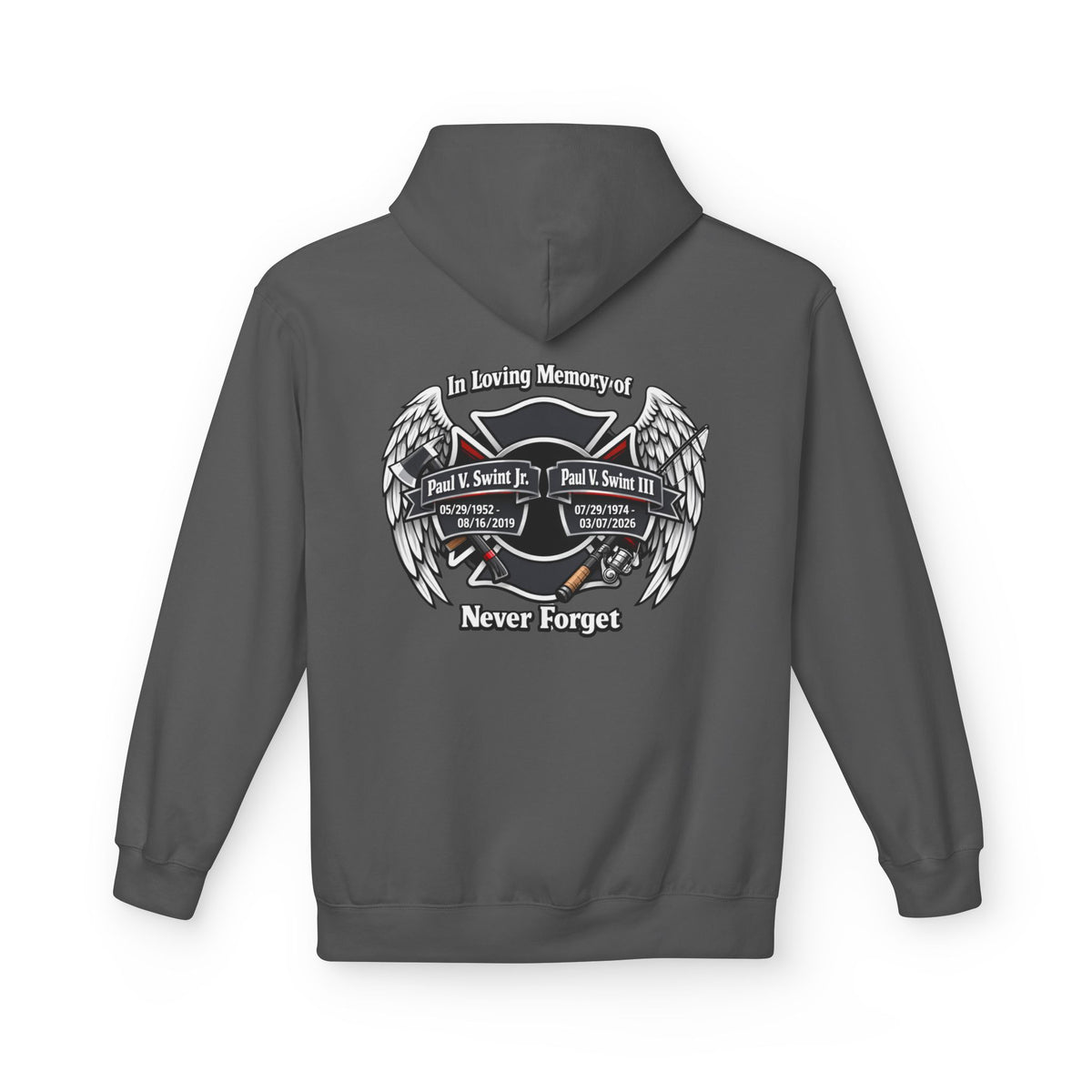 Memorial 'Never Forget' Hoodie — In Loving Memory Tribute Sweatshirt