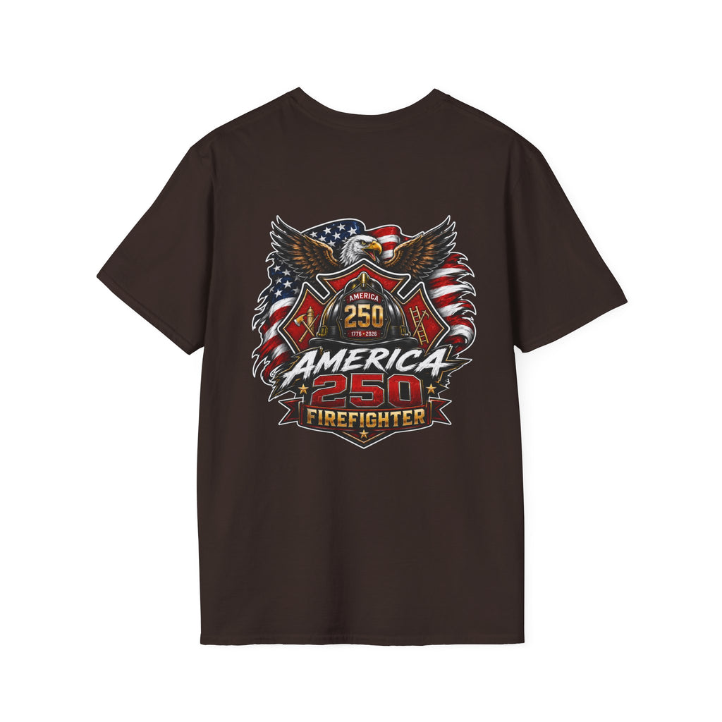 America 250 Firefighter Patriotic Graphic Tee