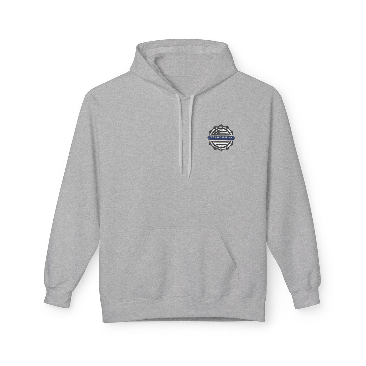 Thin Blue Line Skull Hoodie – Police Support American Flag Back Print