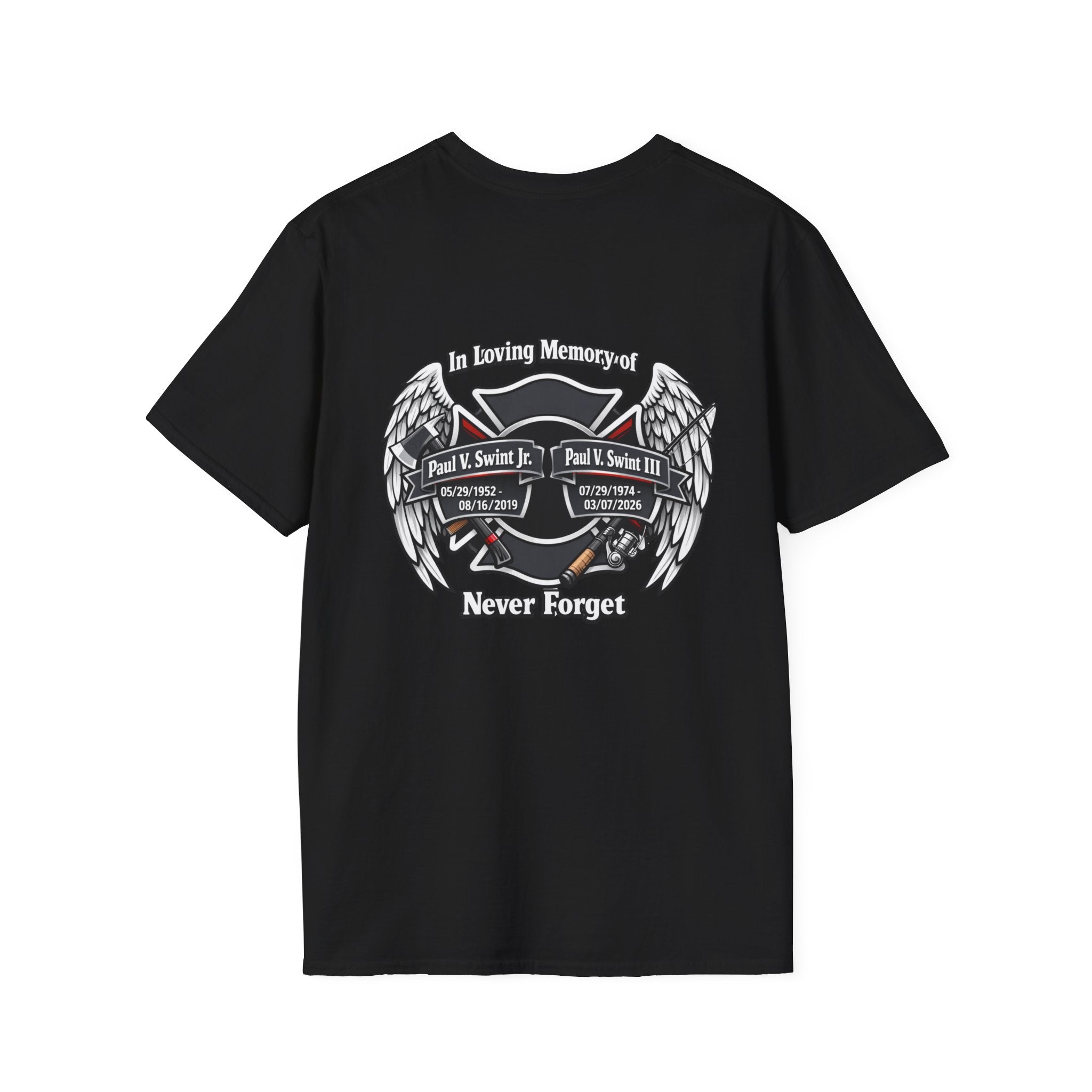 Memorial Wings T-Shirt — 'In Loving Memory / Never Forget' Tribute Tee
