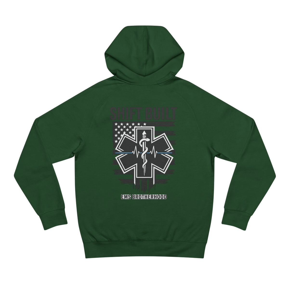 Shift Built EMS Brotherhood Hoodie | Paramedic Star of Life, American Flag