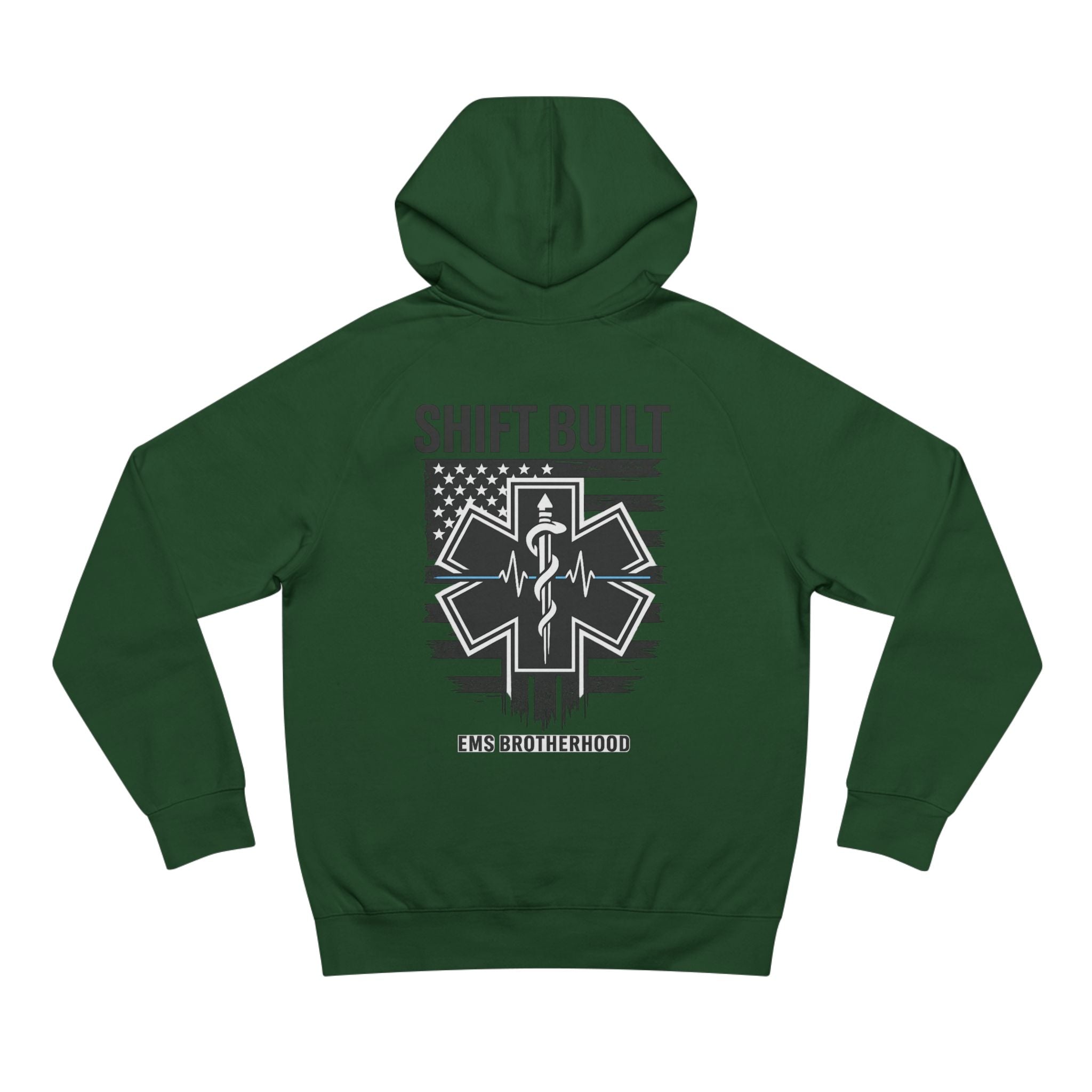 Shift Built EMS Brotherhood Hoodie | Paramedic Star of Life, American Flag