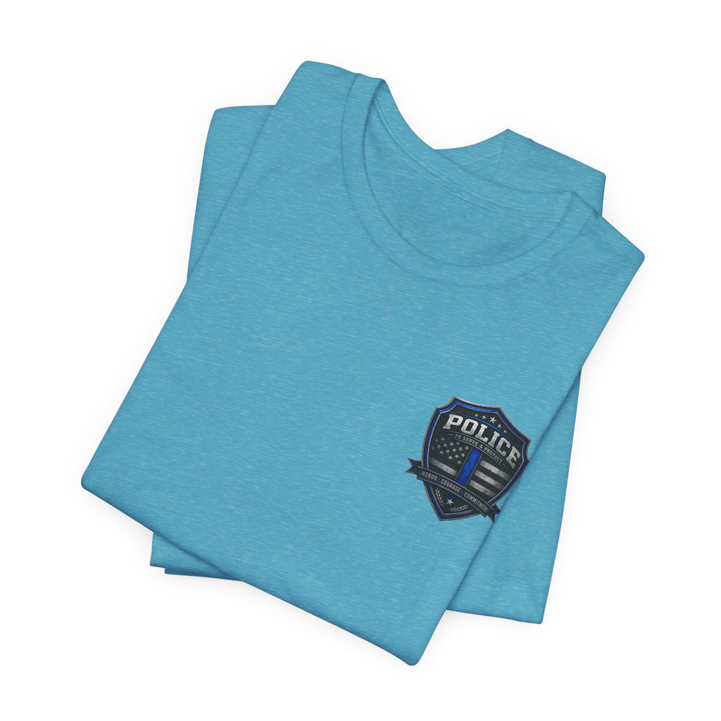 Serve With Honor Police T‑Shirt — Tactical Response Badge Tee