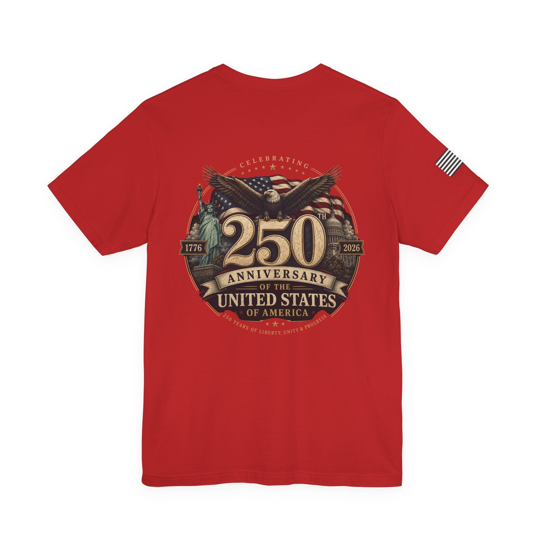 250th Anniversary USA T‑Shirt — American Eagle & Flag Commemorative Tee