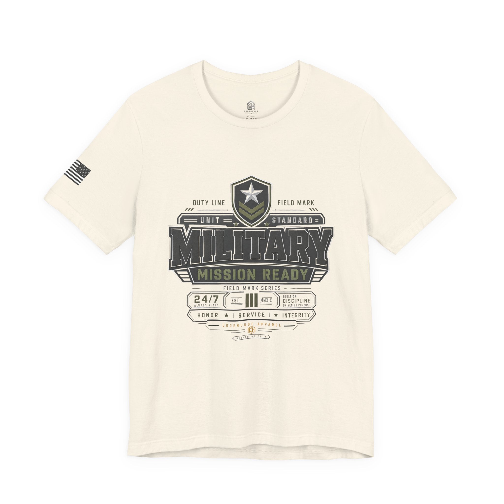 Military Mission Ready Tee — Military Emblem Graphic T-Shirt