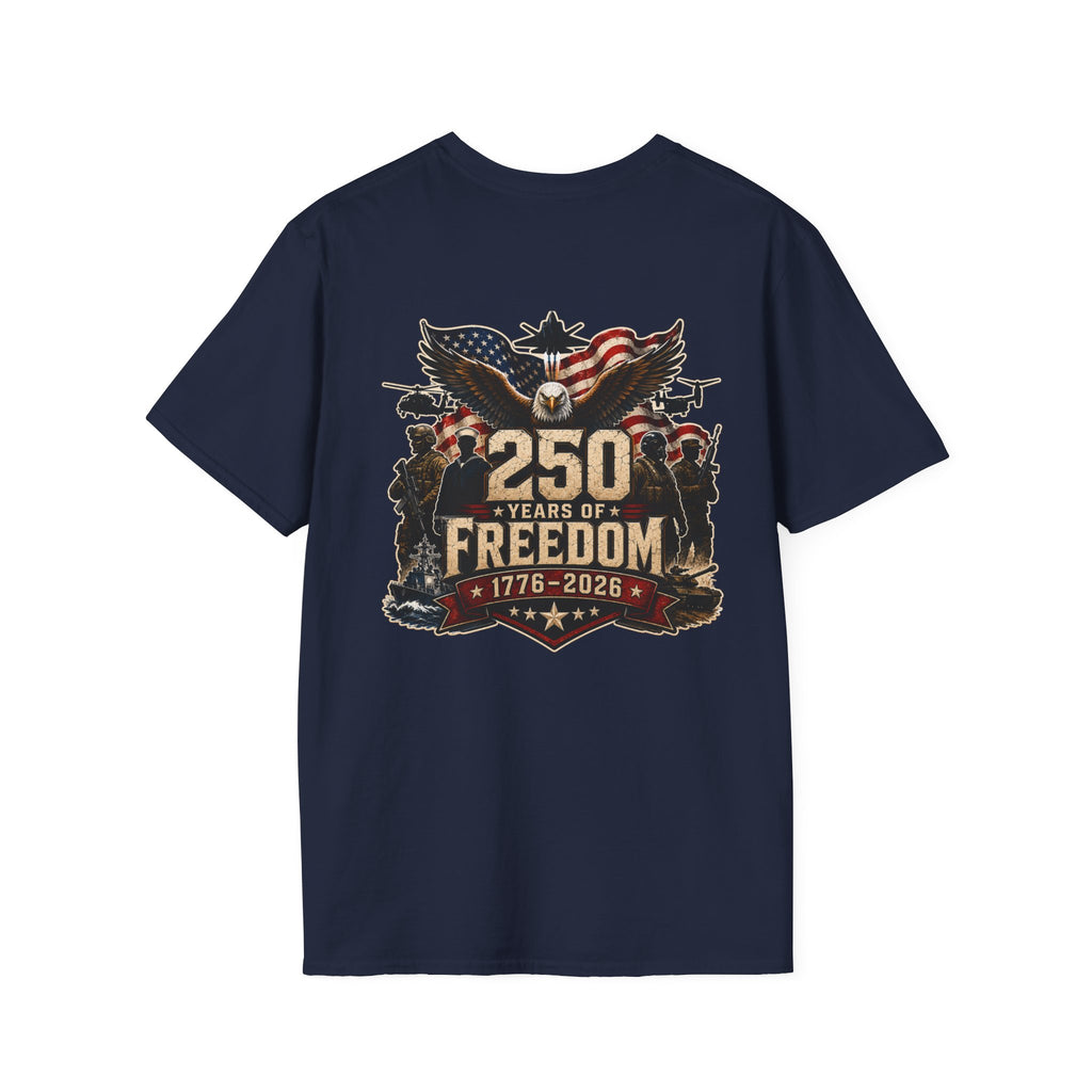 250 Years of Freedom Military Patriotic Graphic Tee