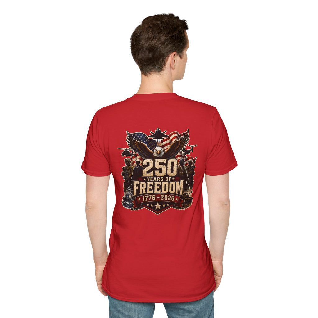 250 Years of Freedom Military Patriotic Graphic Tee