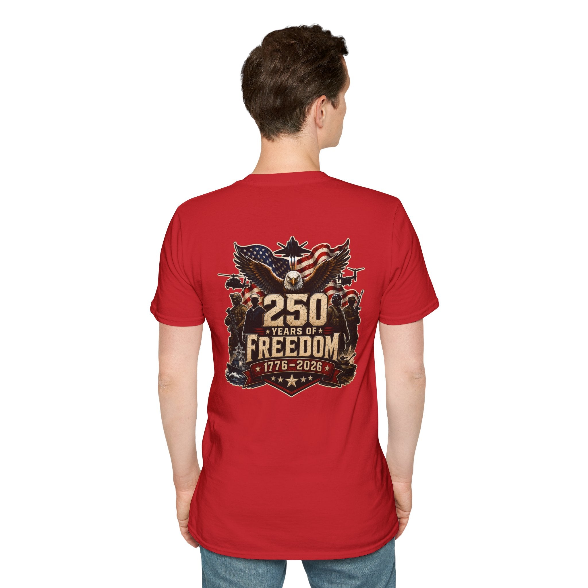 250 Years of Freedom Military Patriotic Graphic Tee