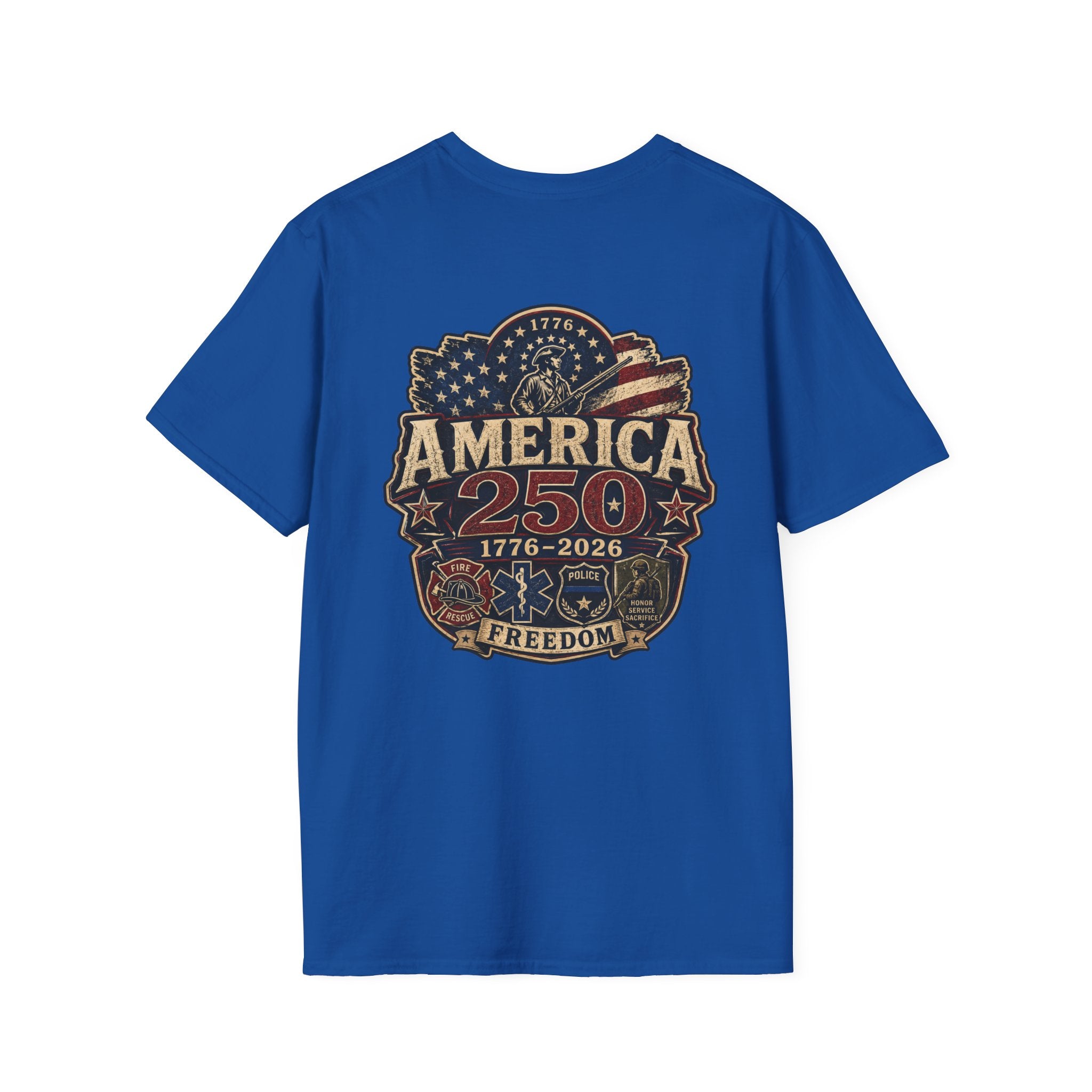America 250 First Responder Freedom T-Shirt | 1776–2026 Patriotic Tee