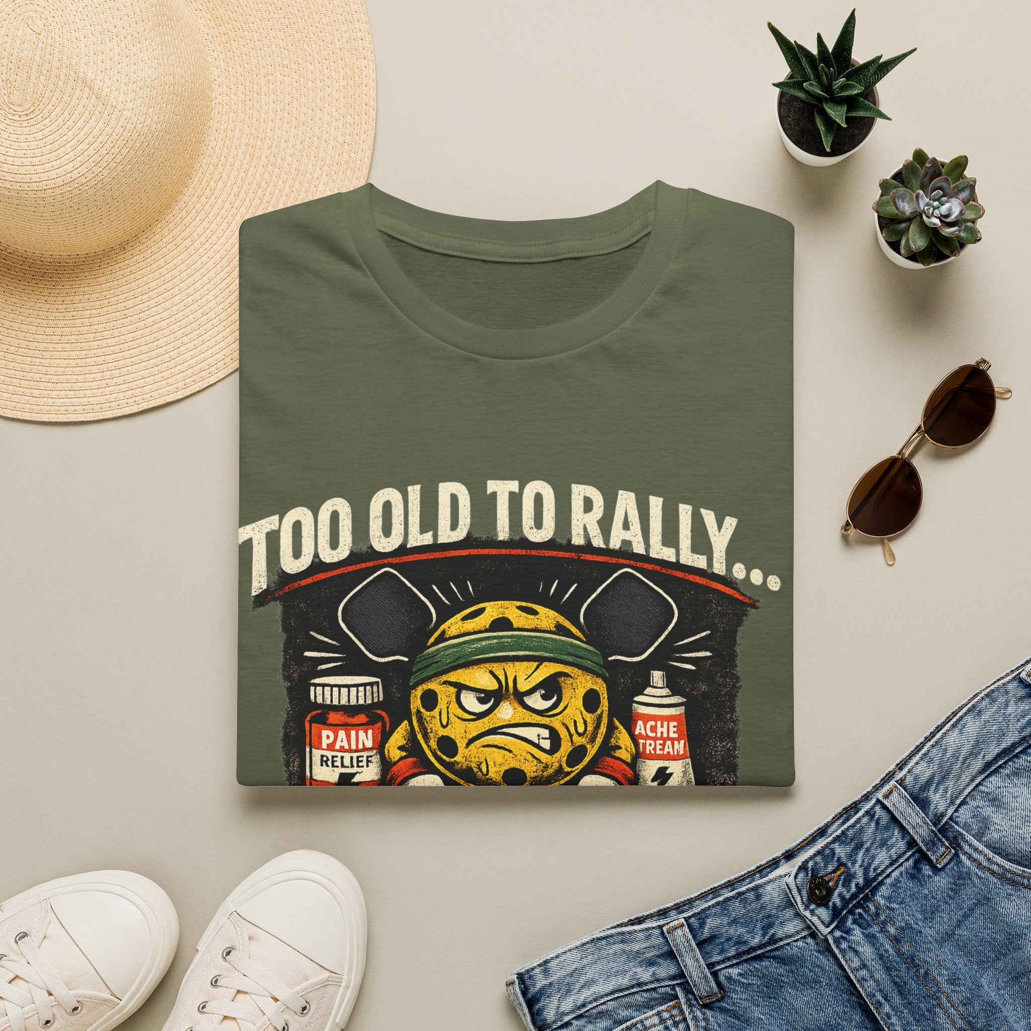 Too Old to Rally, Too Young to Quit Pickleball T-Shirt