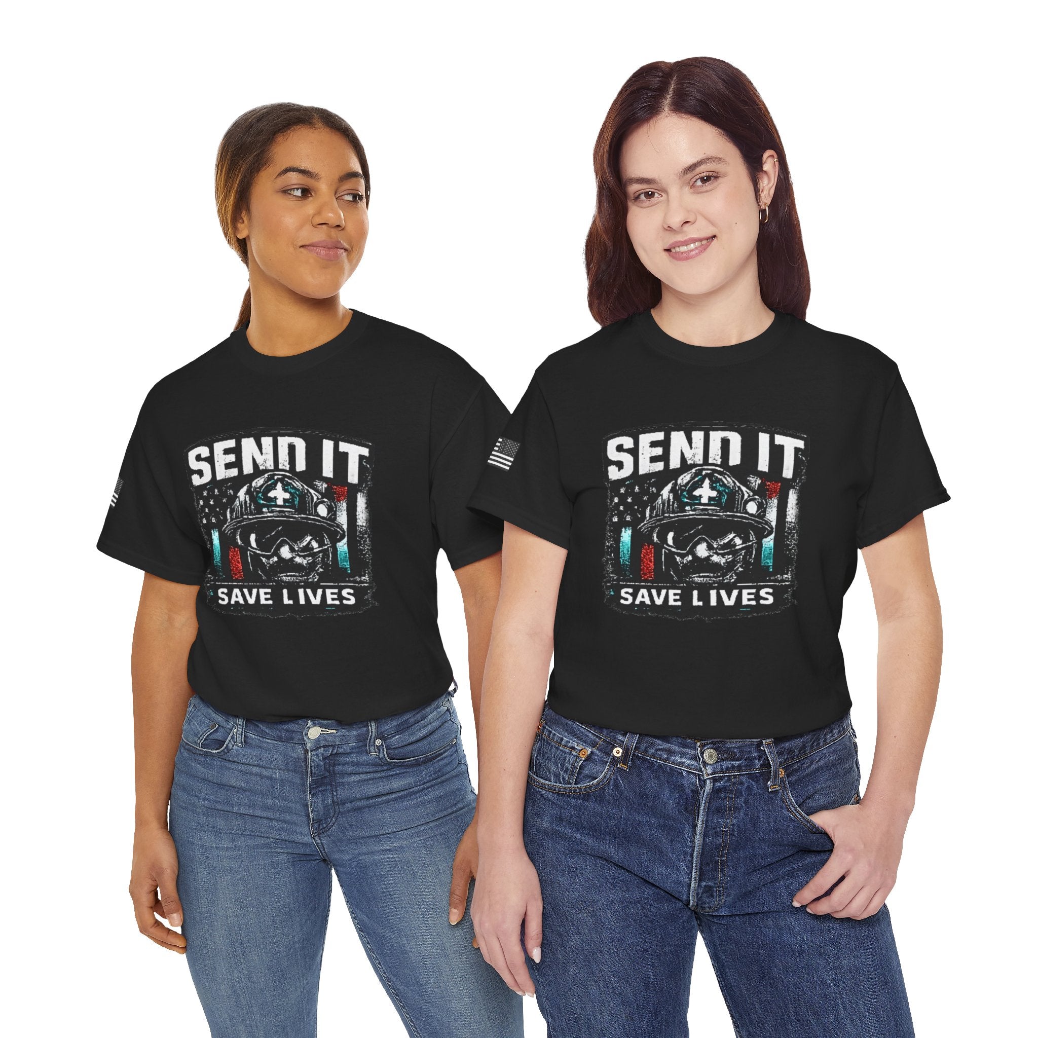 Send It Save Lives T‑Shirt — EMS/Paramedic Rescue Helmet Tee