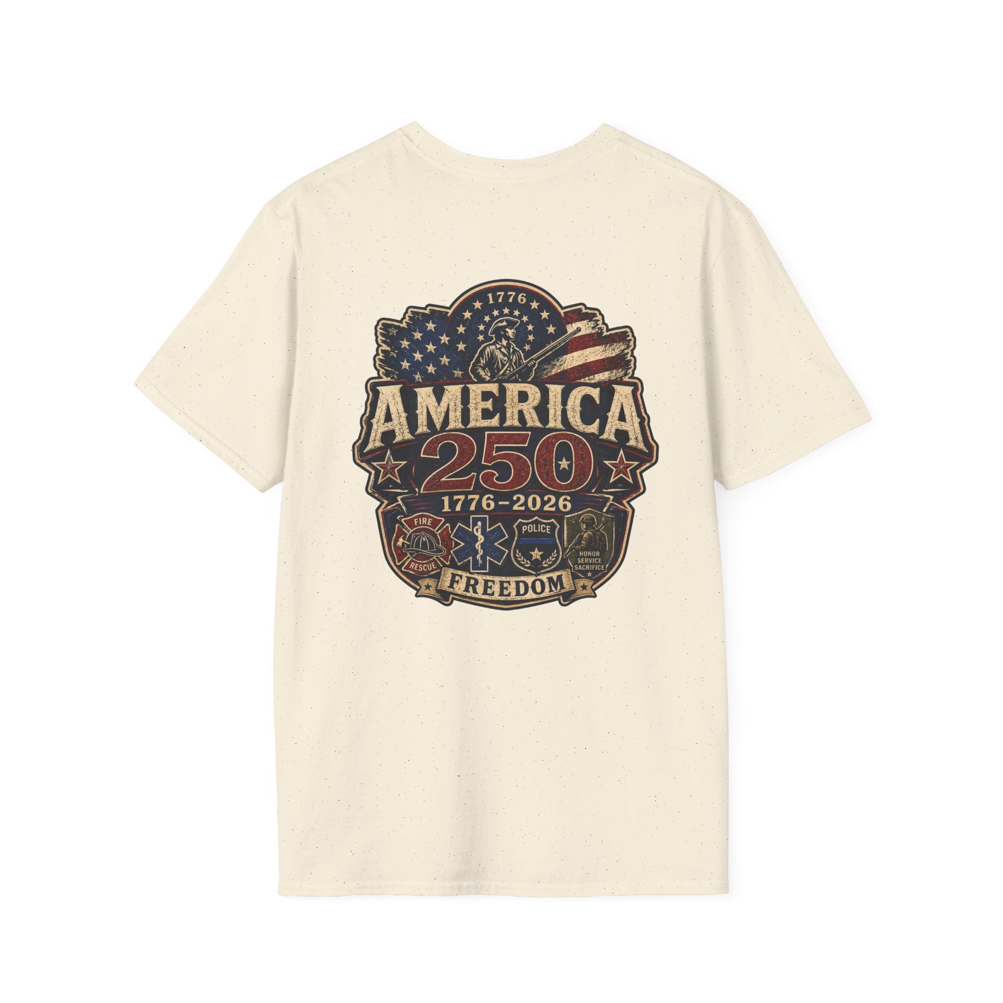 America 250 First Responder Freedom T-Shirt | 1776–2026 Patriotic Tee