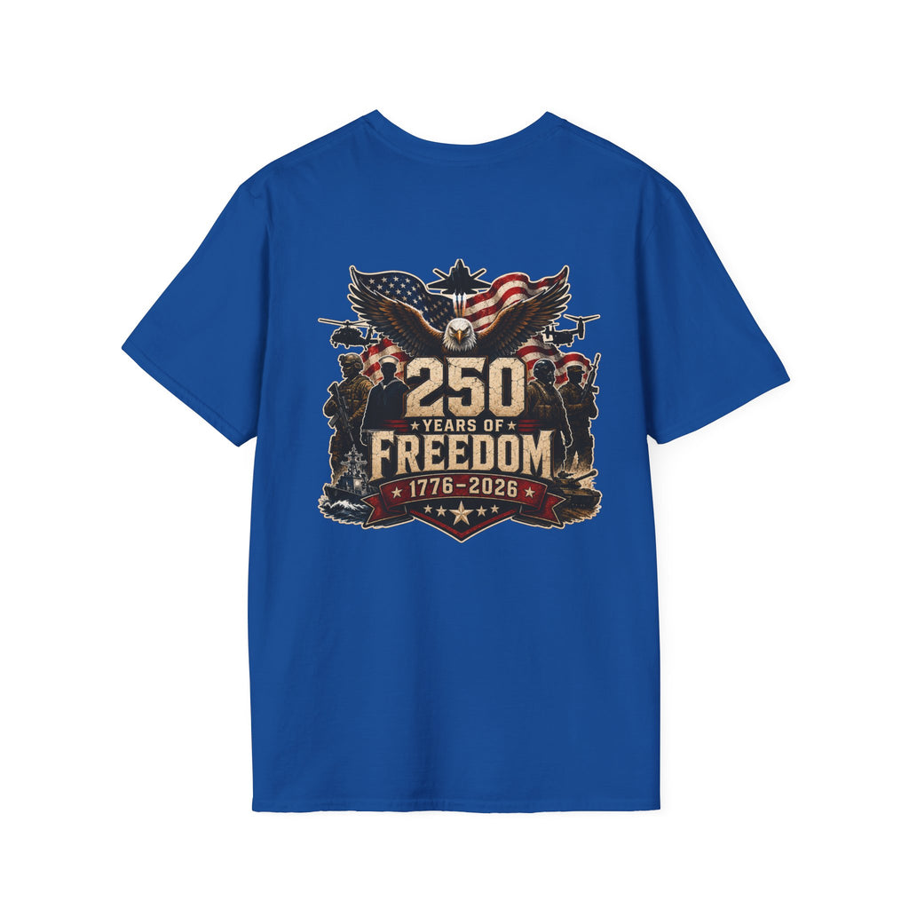 250 Years of Freedom Military Patriotic Graphic Tee