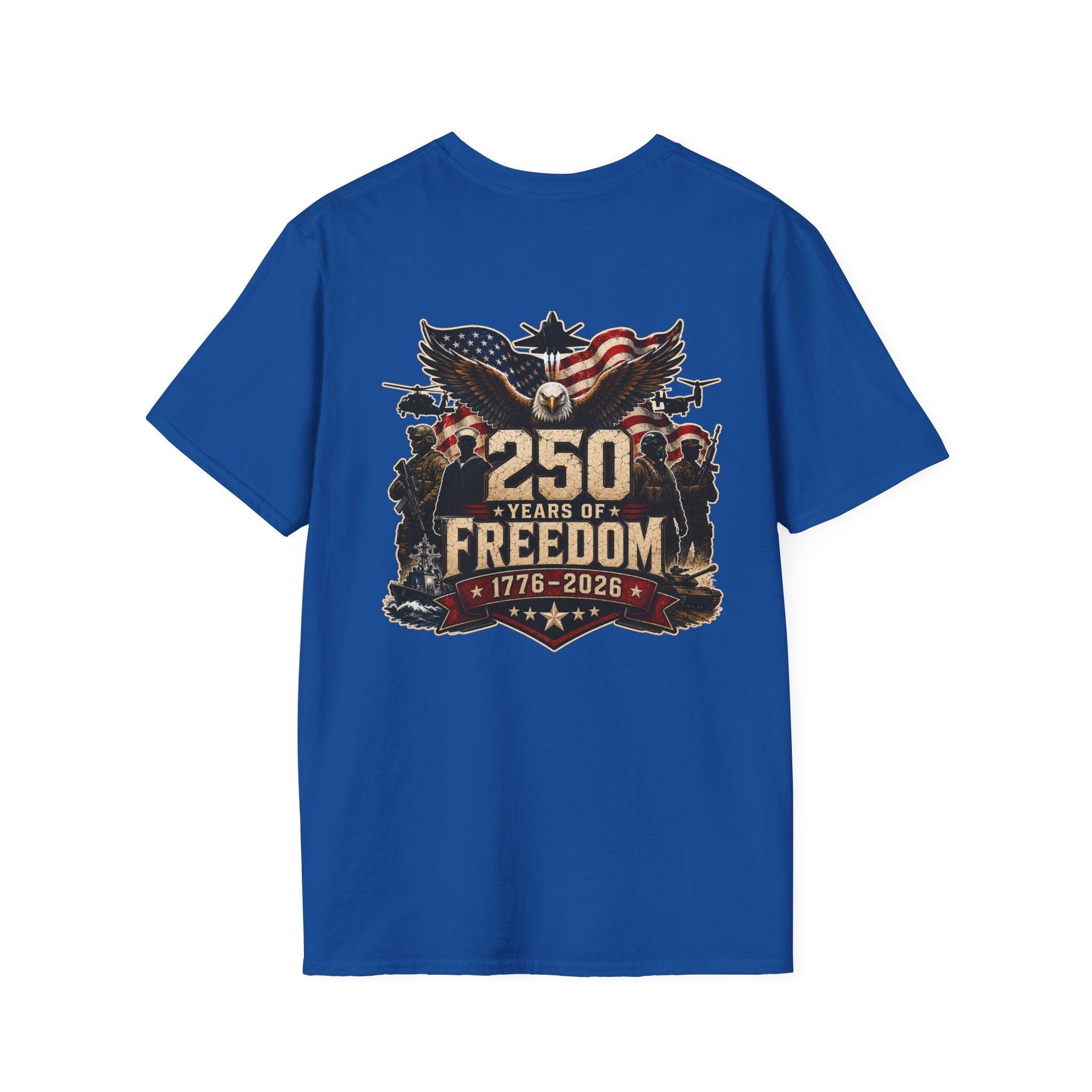 250 Years of Freedom Military Patriotic Graphic Tee