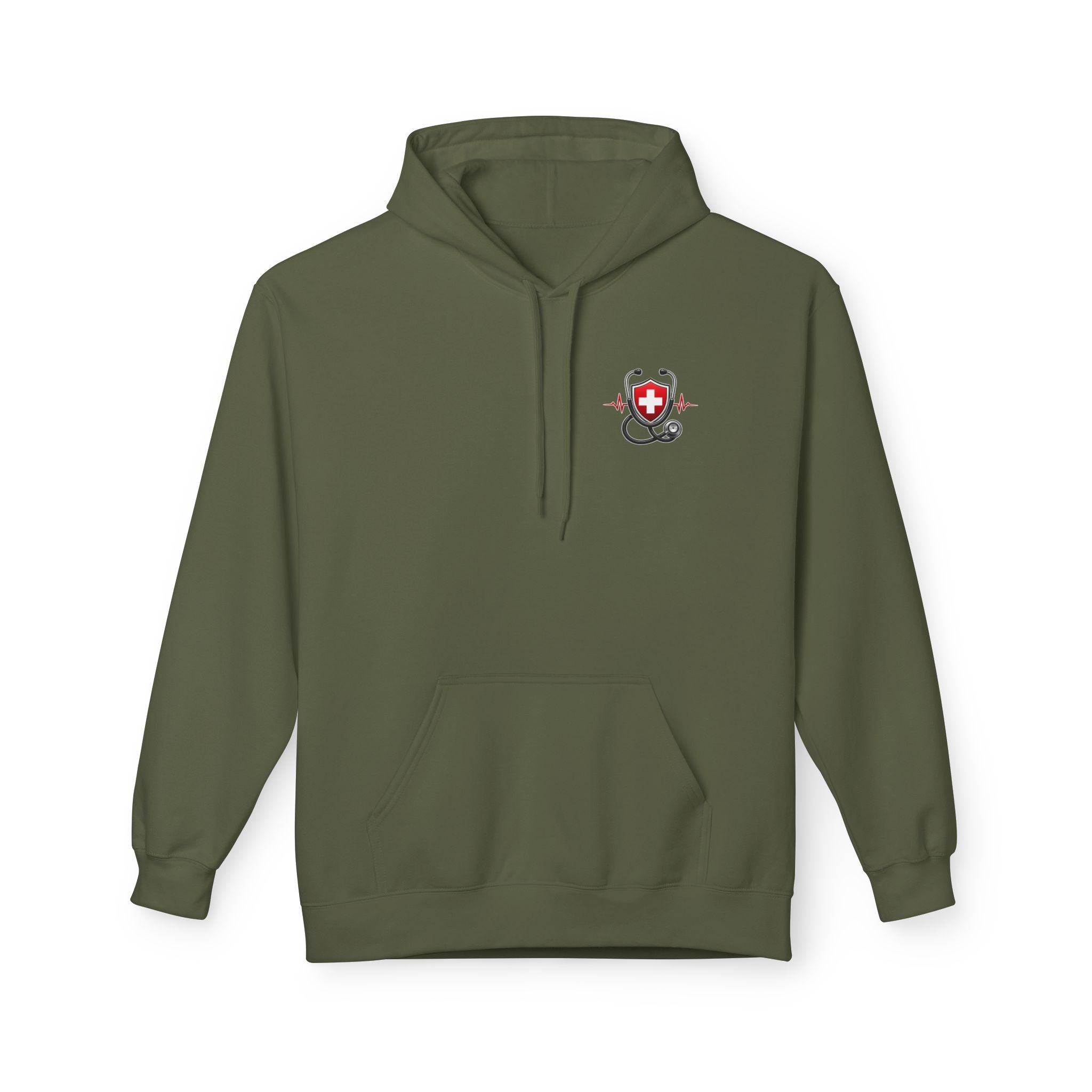 ER Nurse Hoodie - "Present in Chaos, Fueled by Caffeine & Compassion" Medical Staff Pullover
