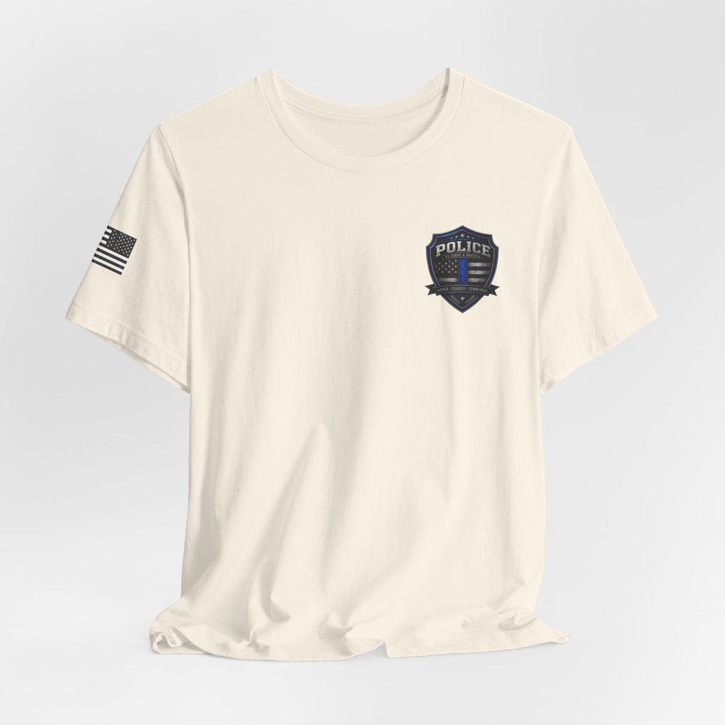 Serve With Honor Police T‑Shirt — Tactical Response Badge Tee