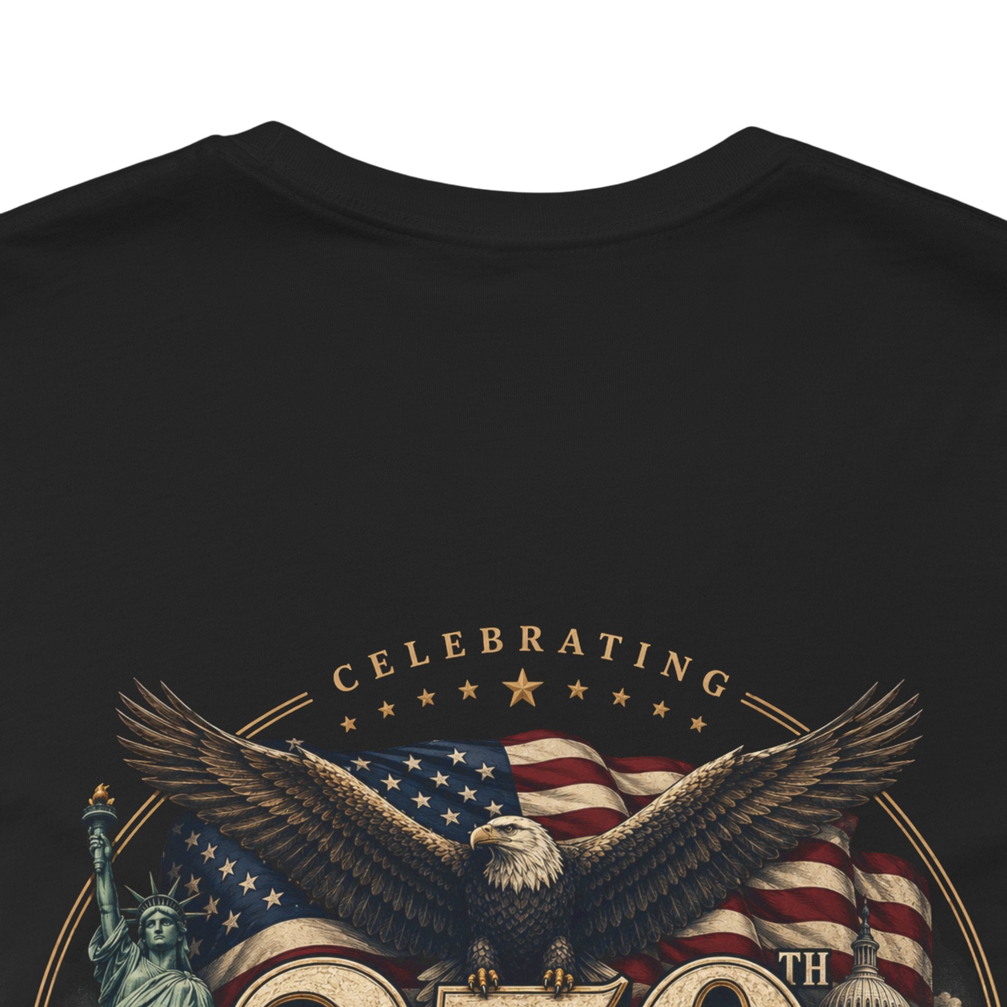 250th Anniversary USA T‑Shirt — American Eagle & Flag Commemorative Tee